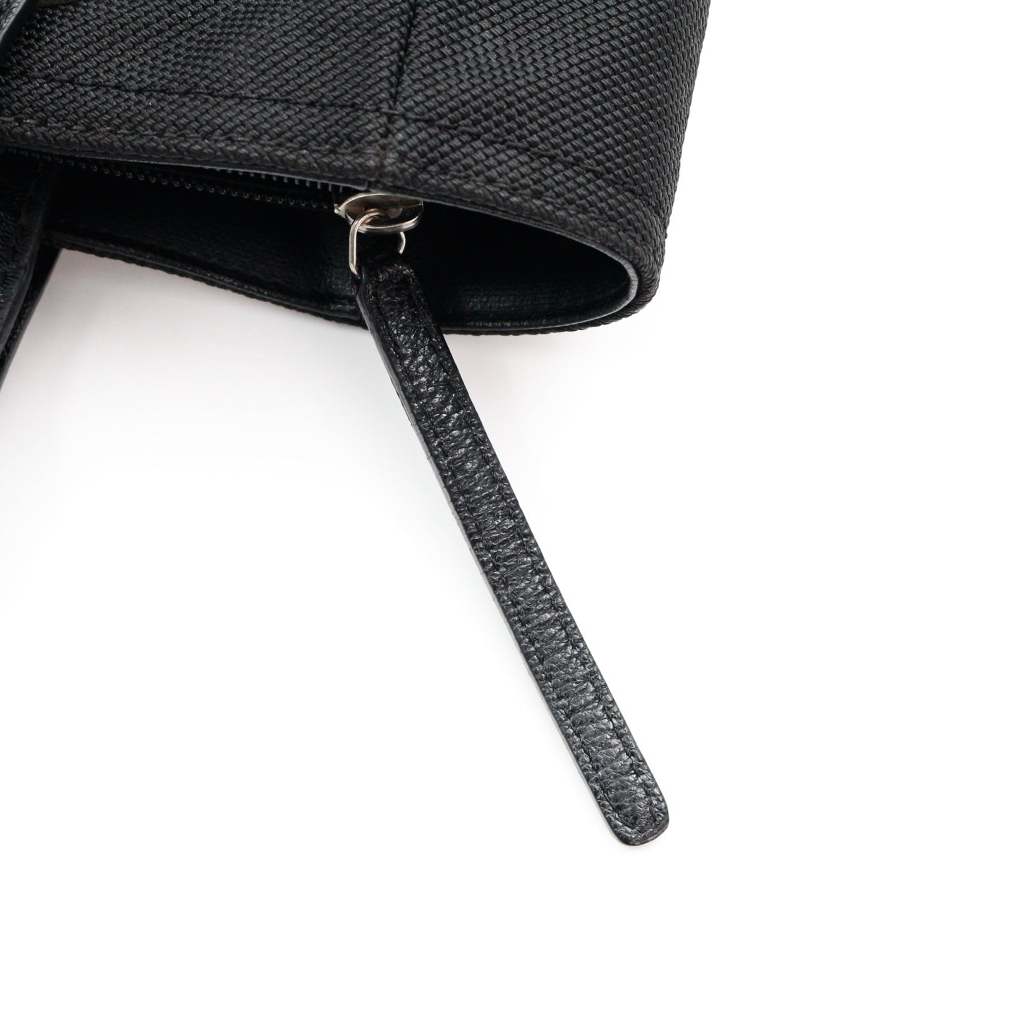 CHANEL Black Calfskin Leather & Canvas Tote Bag [Used]