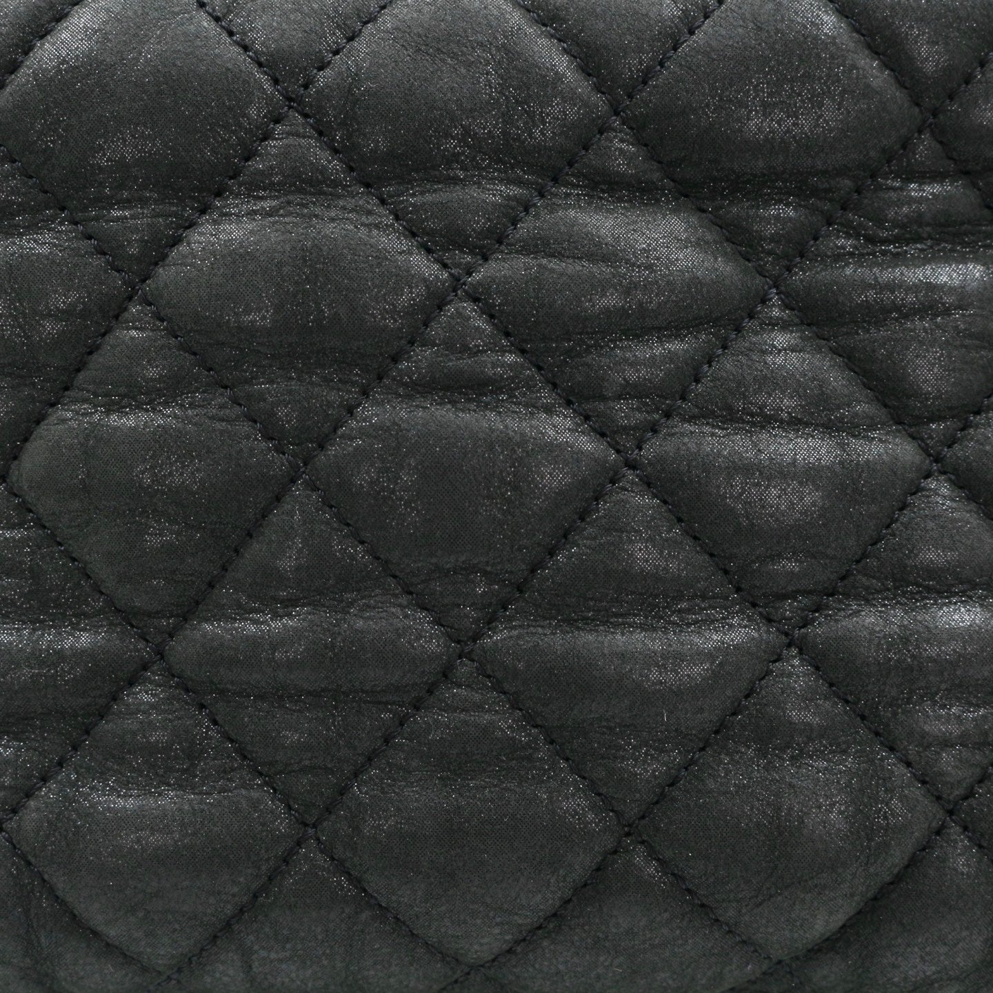 CHANEL Dark Green Iridescent Calfskin 2-Way Tote Bag [Used]