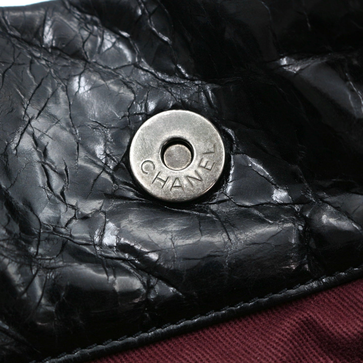 CHANEL Dark Green Iridescent Calfskin 2-Way Tote Bag [Used]