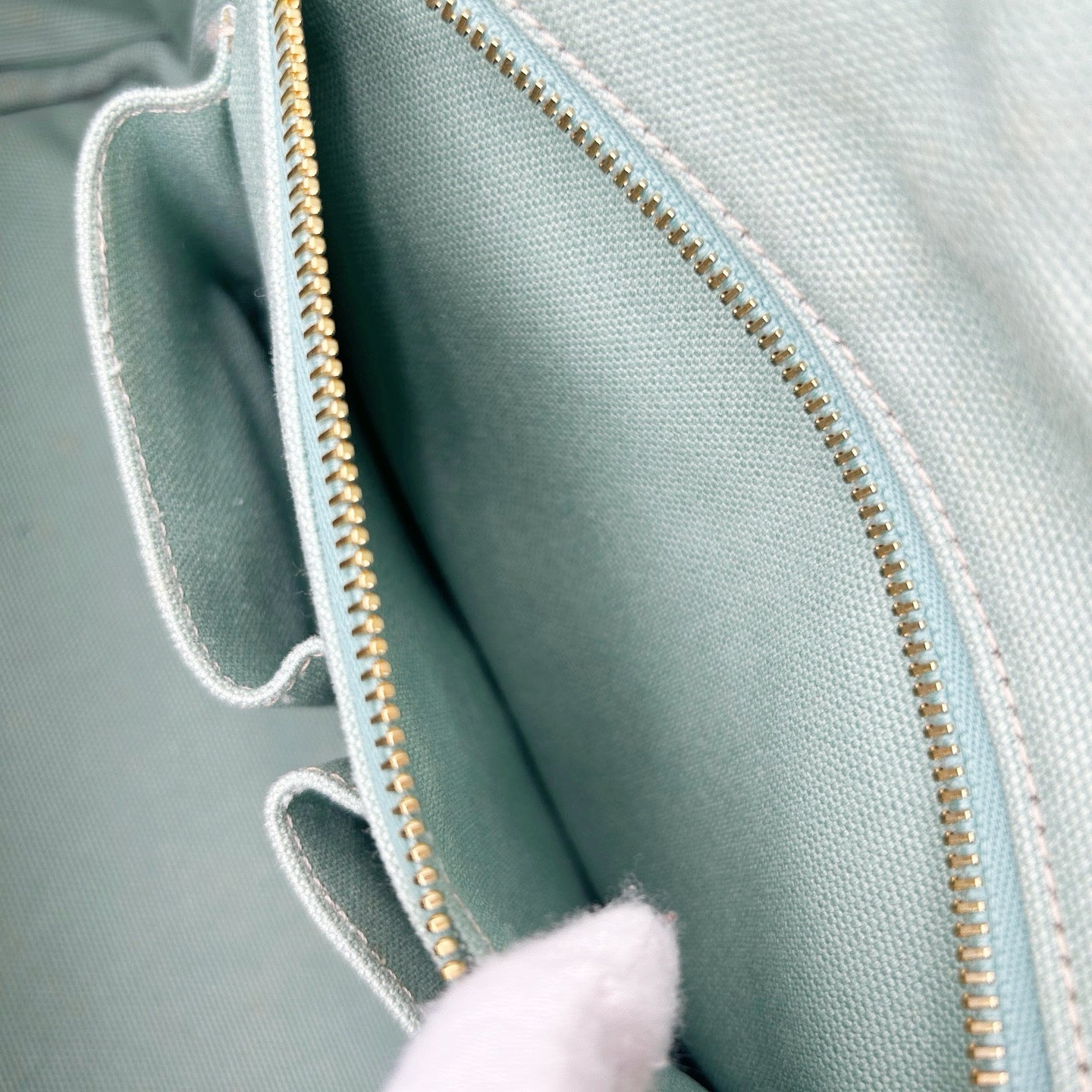 Prada Mint Green Canvas Large Tote Bag [Used]