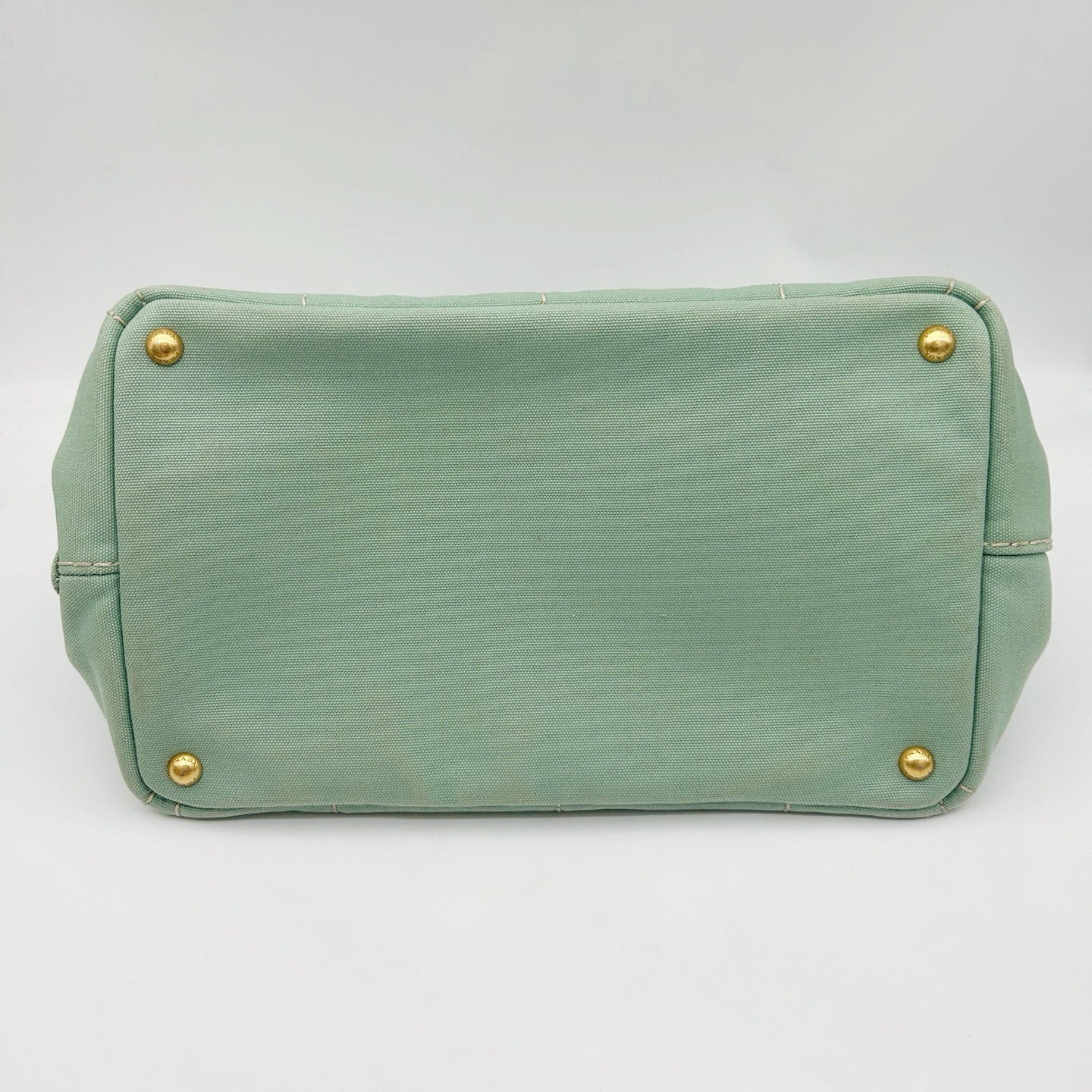 Prada Mint Green Canvas Large Tote Bag [Used]