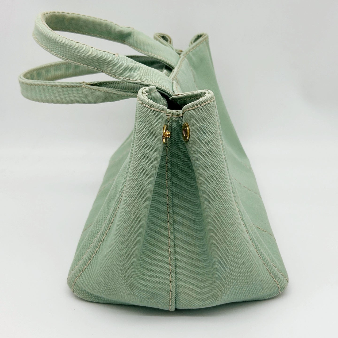 Prada Mint Green Canvas Large Tote Bag [Used]
