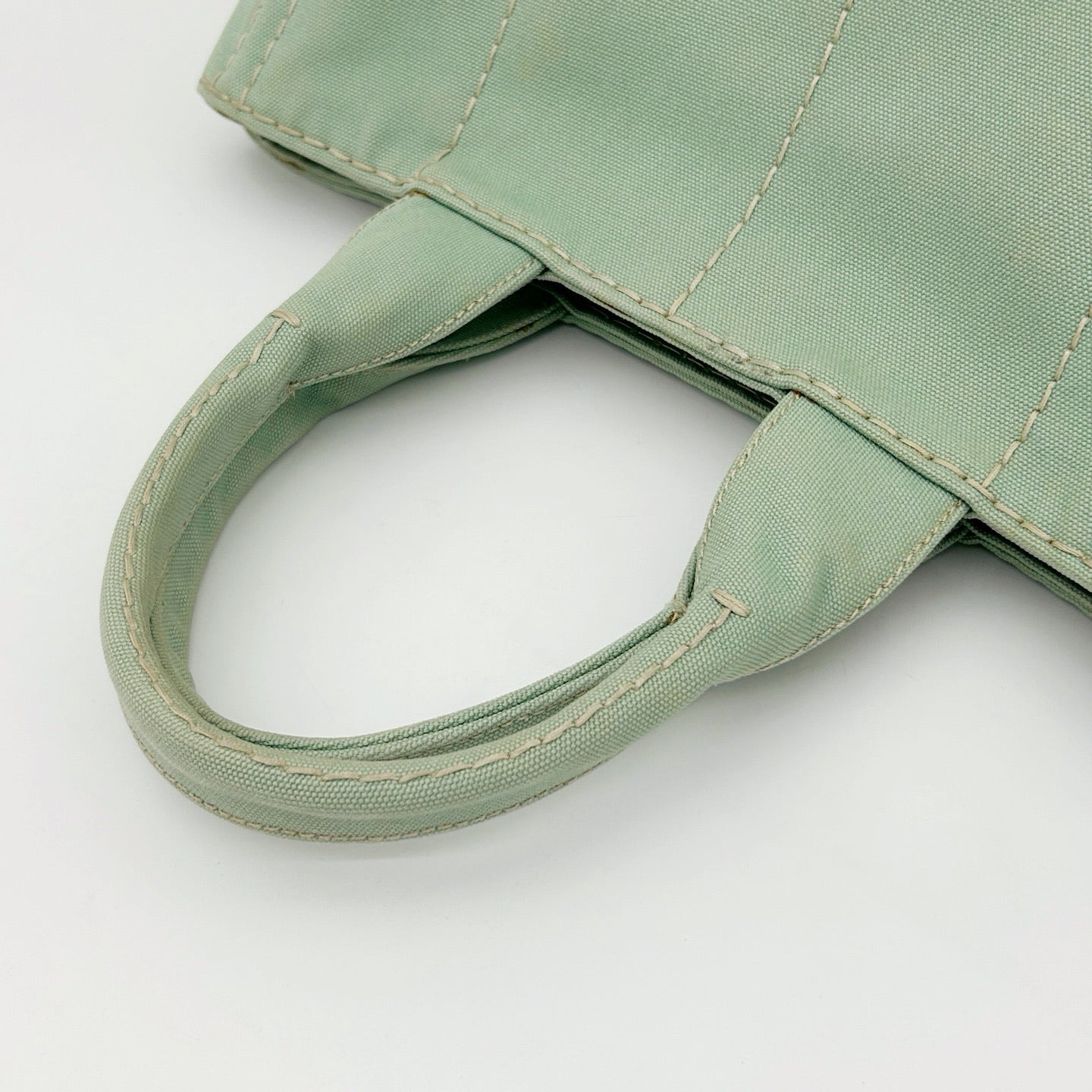 Prada Mint Green Canvas Large Tote Bag [Used]