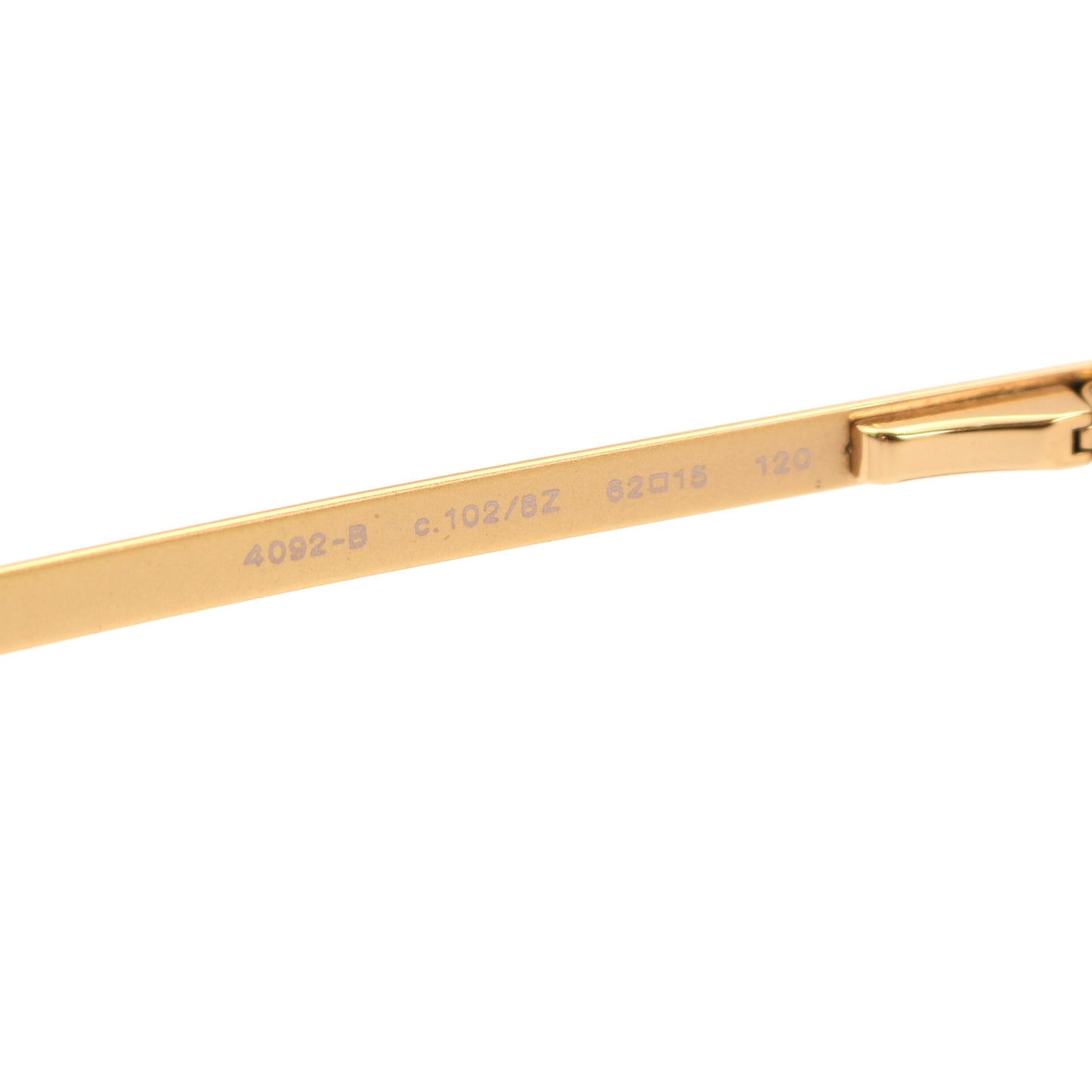 CHANEL Gold Brown Y2K Rimless CC Logo Sunglasses [Used]