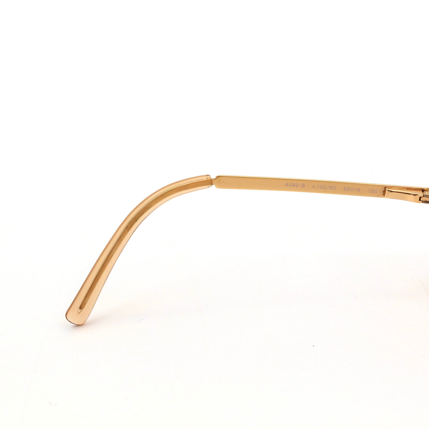 CHANEL Gold Brown Y2K Rimless CC Logo Sunglasses [Used]