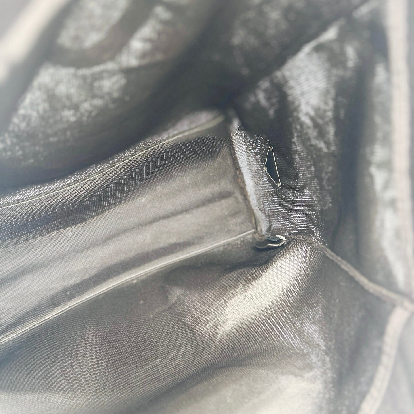 PRADA Dark Grey Brown Canvas Large Tote Bag [Used]