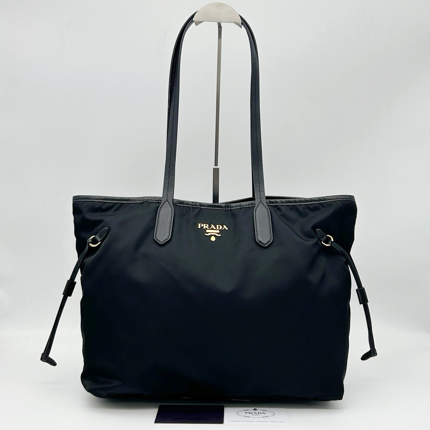 PRADA Black Nylon Large Tote Bag [Used]