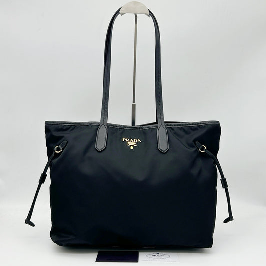 PRADA Black Nylon Large Tote Bag [Used]