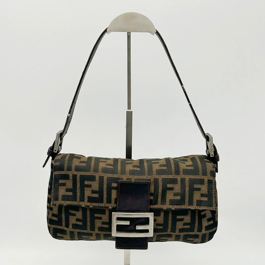 FENDI Brown Zucca Baguette Shoulder Bag [Used]