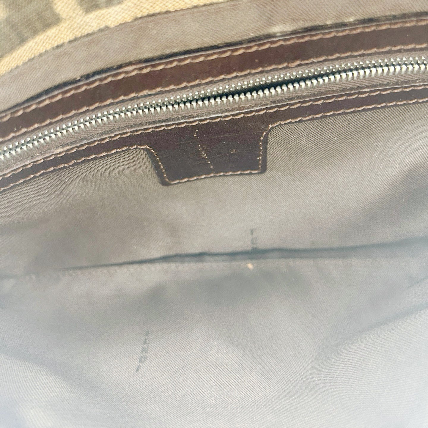 FENDI Brown Zucca Baguette Shoulder Bag [Used]