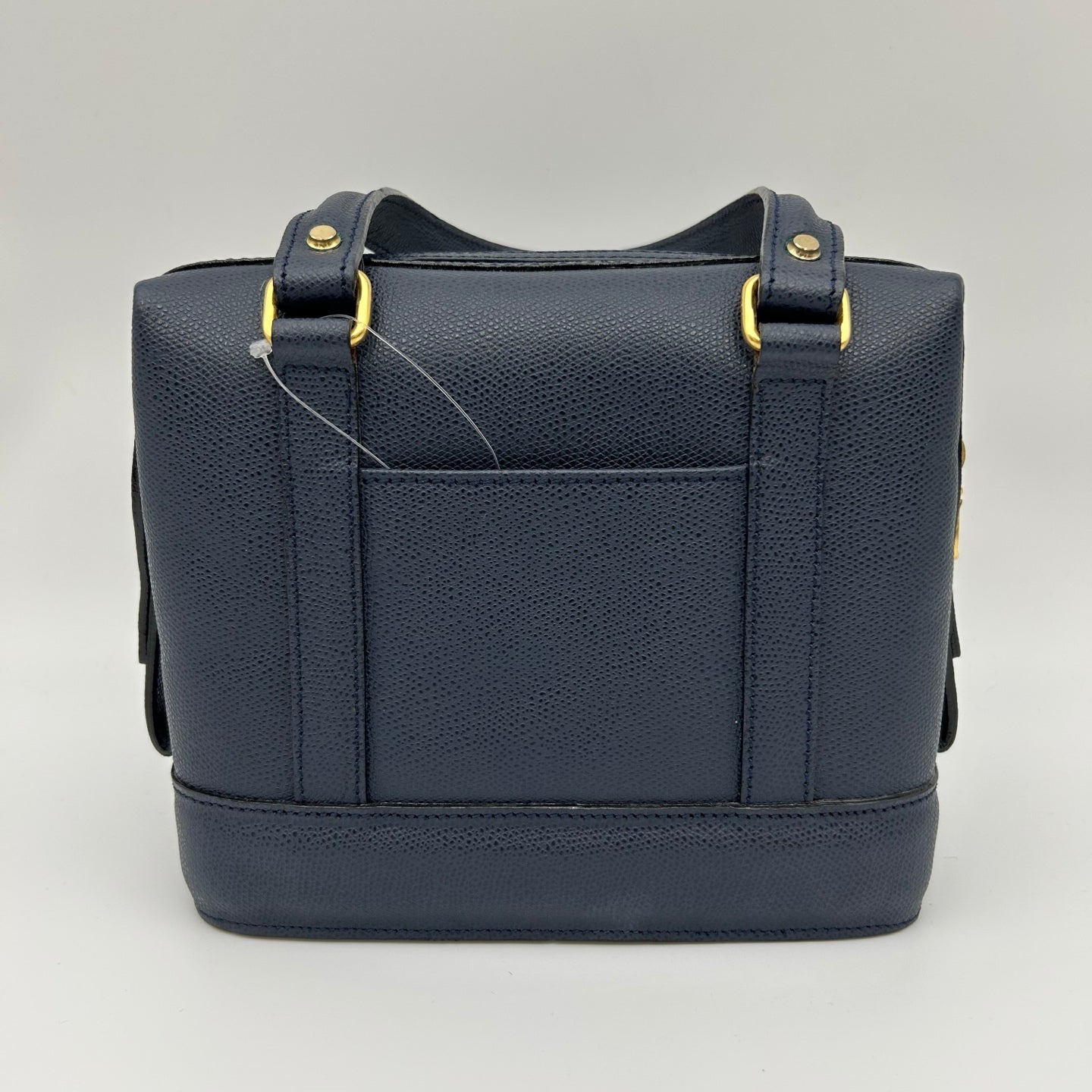 BALLY Blue Leather Top Handle Box Bag [Used]