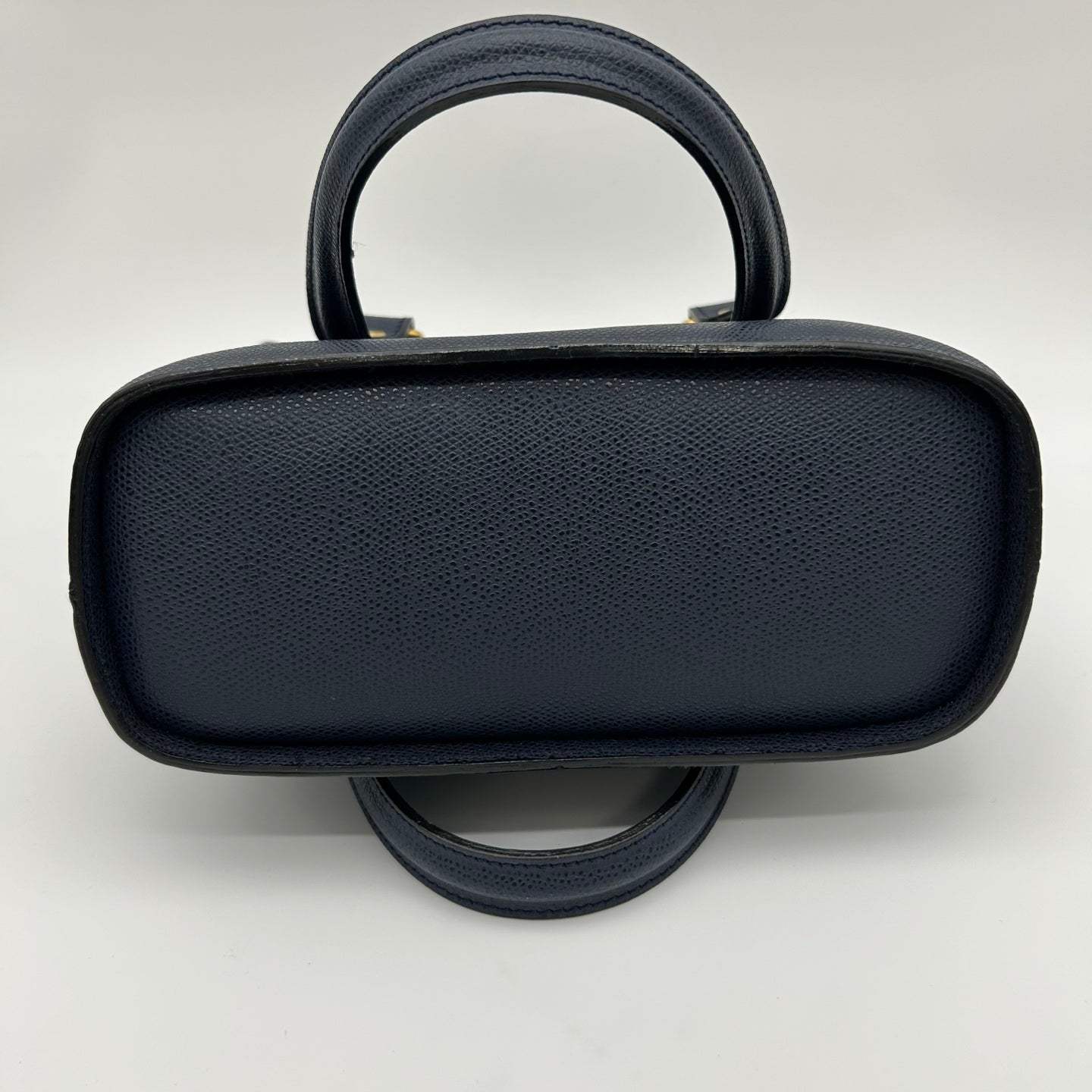 BALLY Blue Leather Top Handle Box Bag [Used]