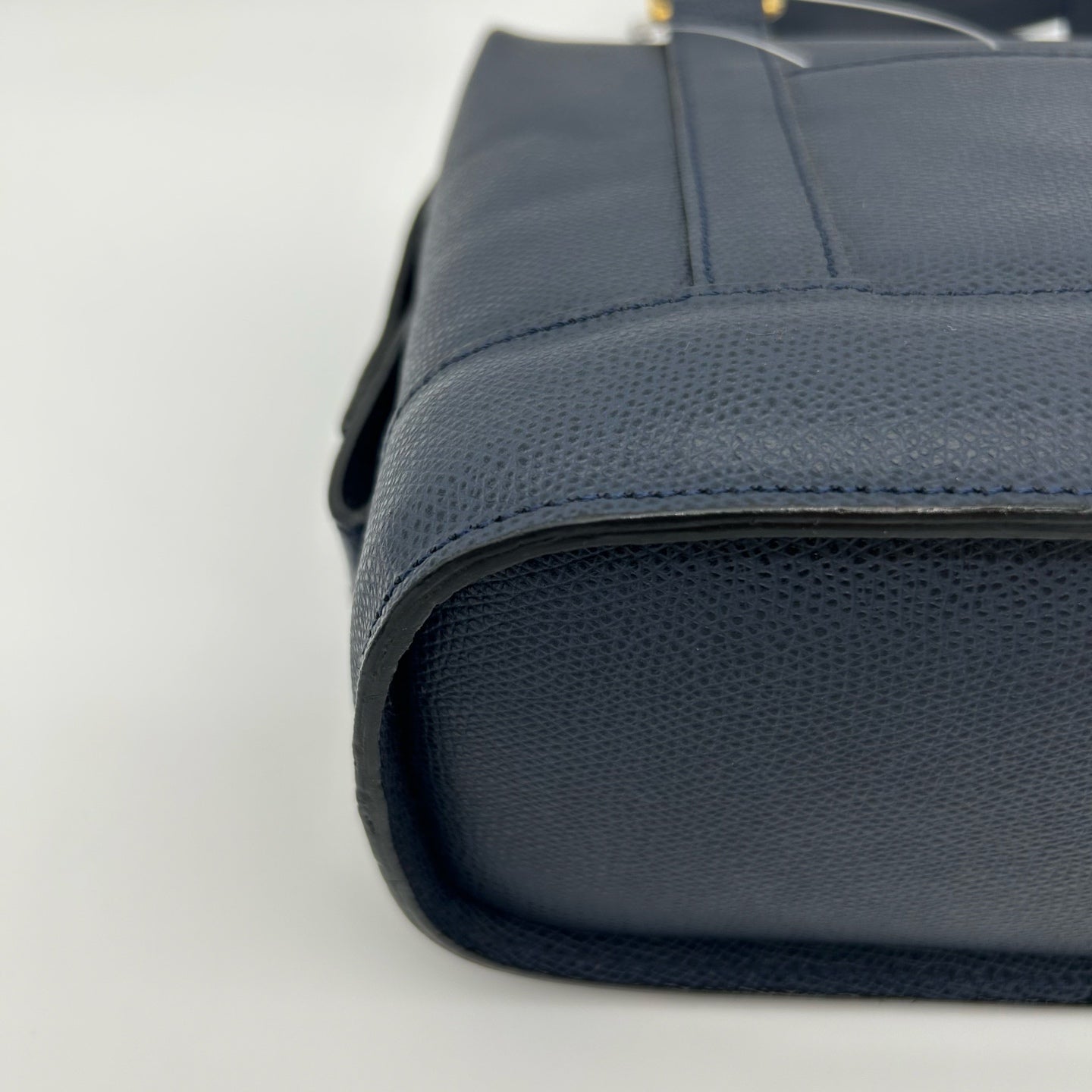 BALLY Blue Leather Top Handle Box Bag [Used]