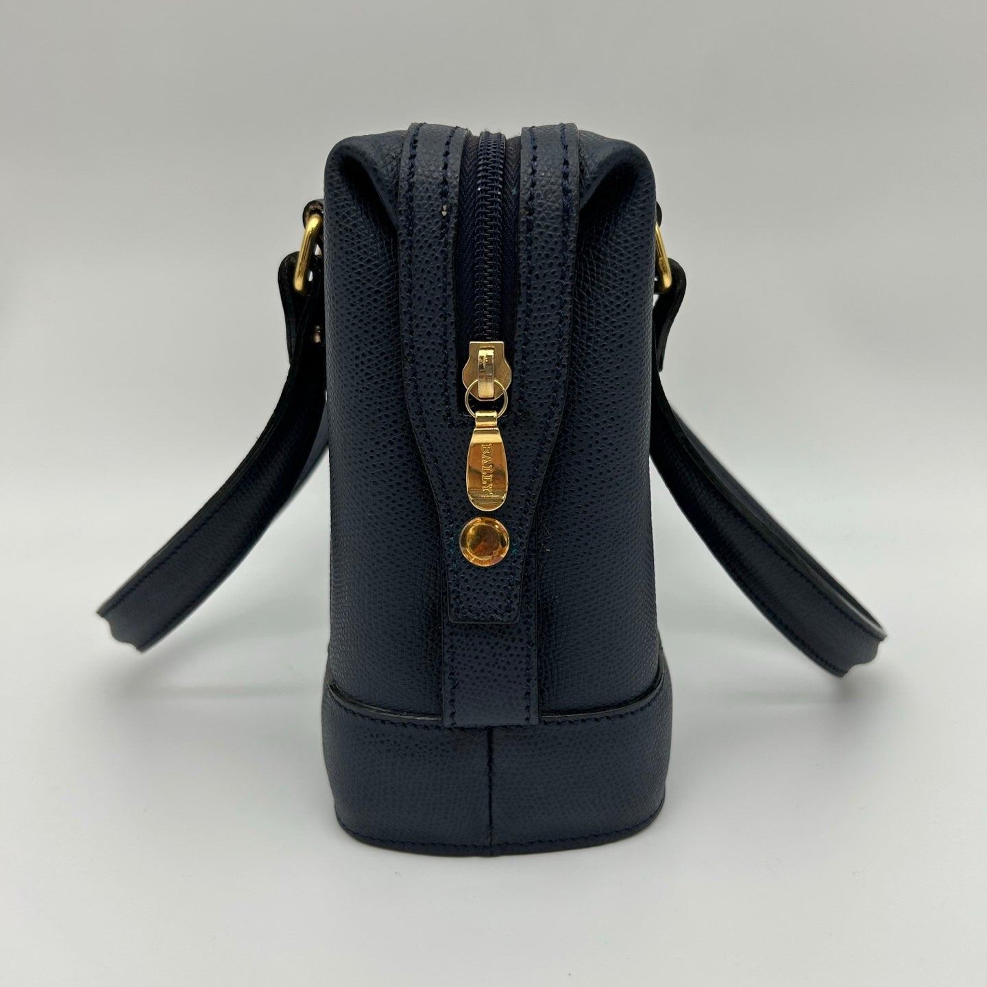 BALLY Blue Leather Top Handle Box Bag [Used]