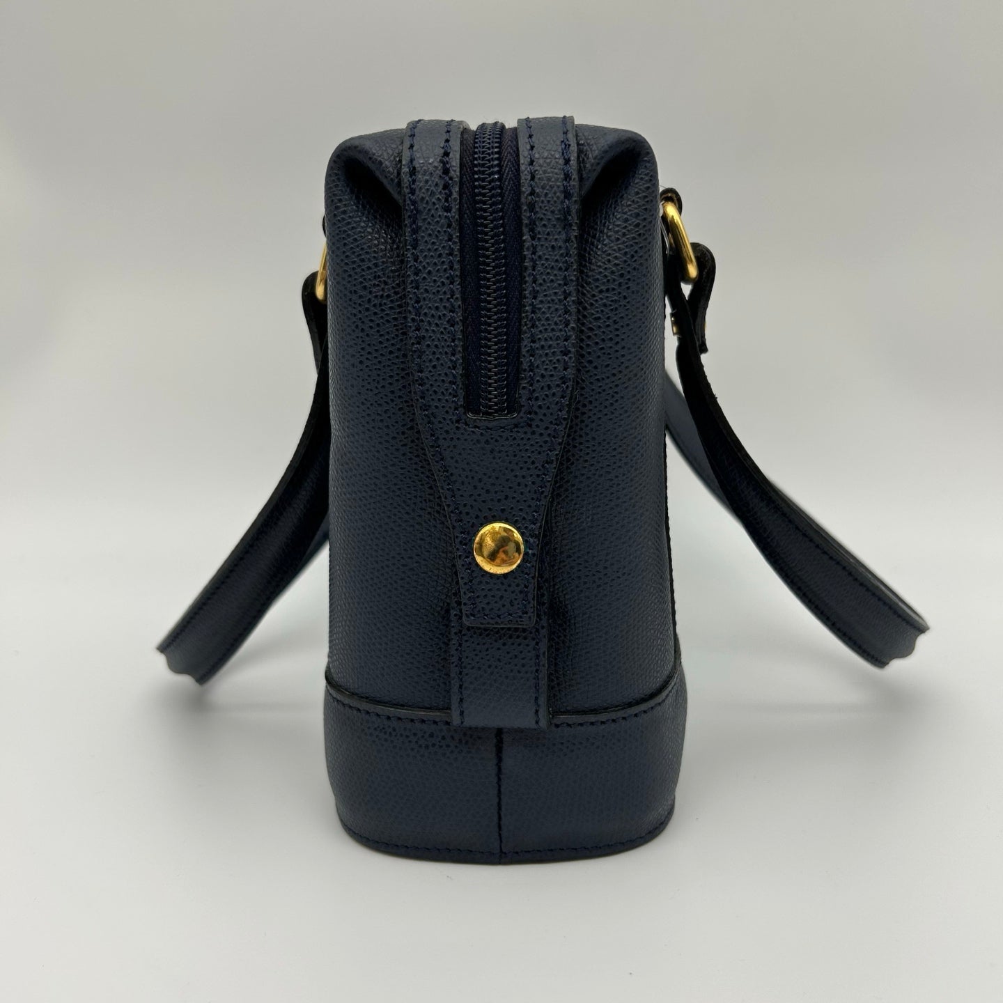 BALLY Blue Leather Top Handle Box Bag [Used]