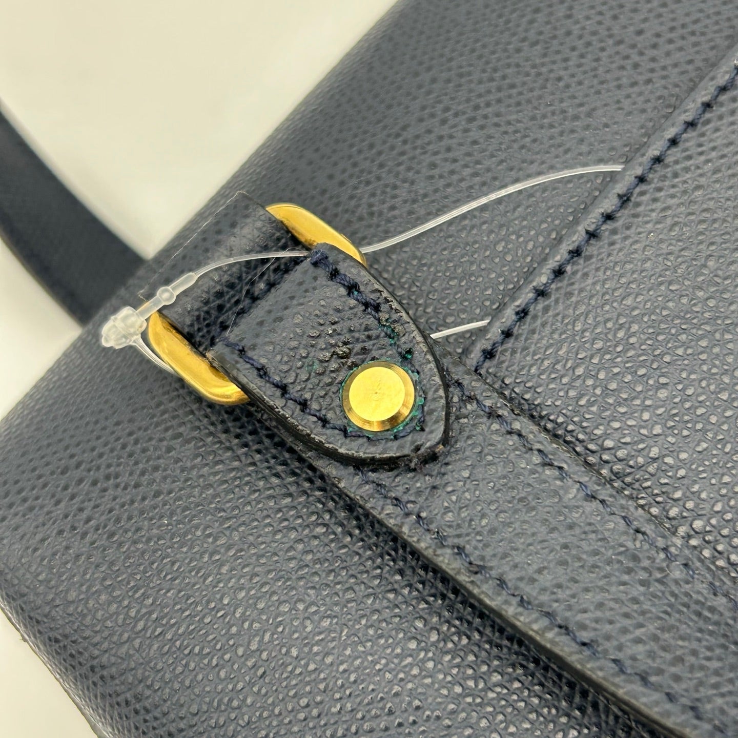 BALLY Blue Leather Top Handle Box Bag [Used]