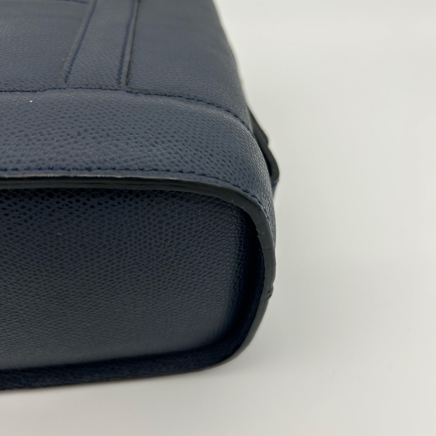 BALLY Blue Leather Top Handle Box Bag [Used]