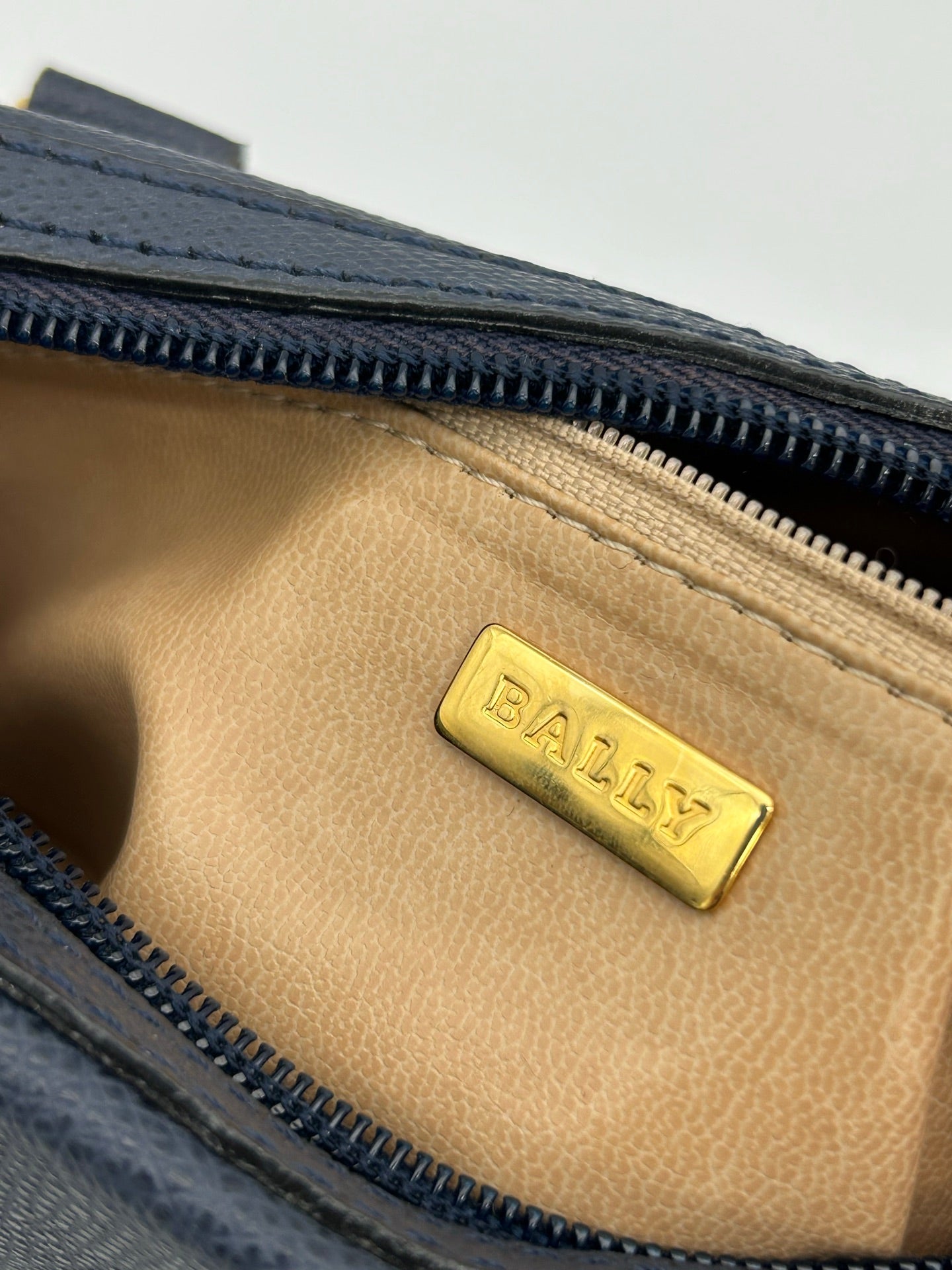 BALLY Blue Leather Top Handle Box Bag [Used]