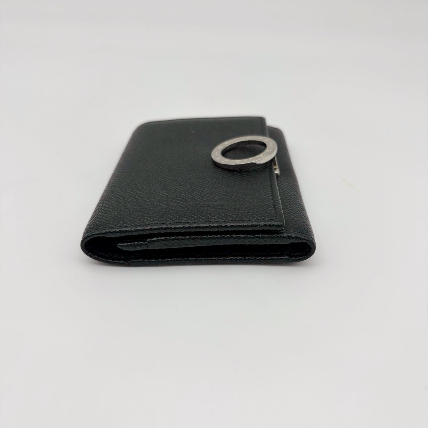 BVLGARI Black Leather Bi-Fold Wallet [Used]