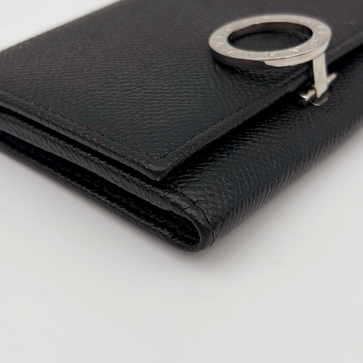 BVLGARI Black Leather Bi-Fold Wallet [Used]