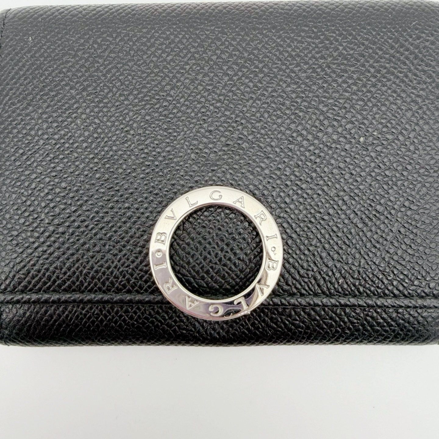 BVLGARI Black Leather Bi-Fold Wallet [Used]
