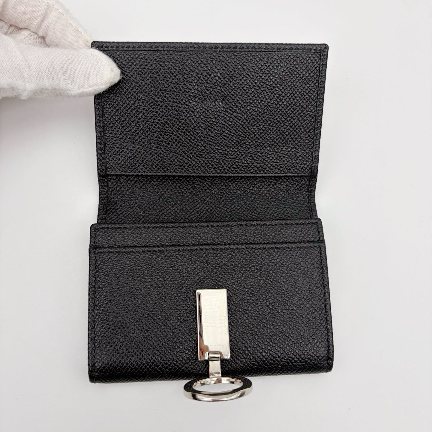 BVLGARI Black Leather Bi-Fold Wallet [Used]