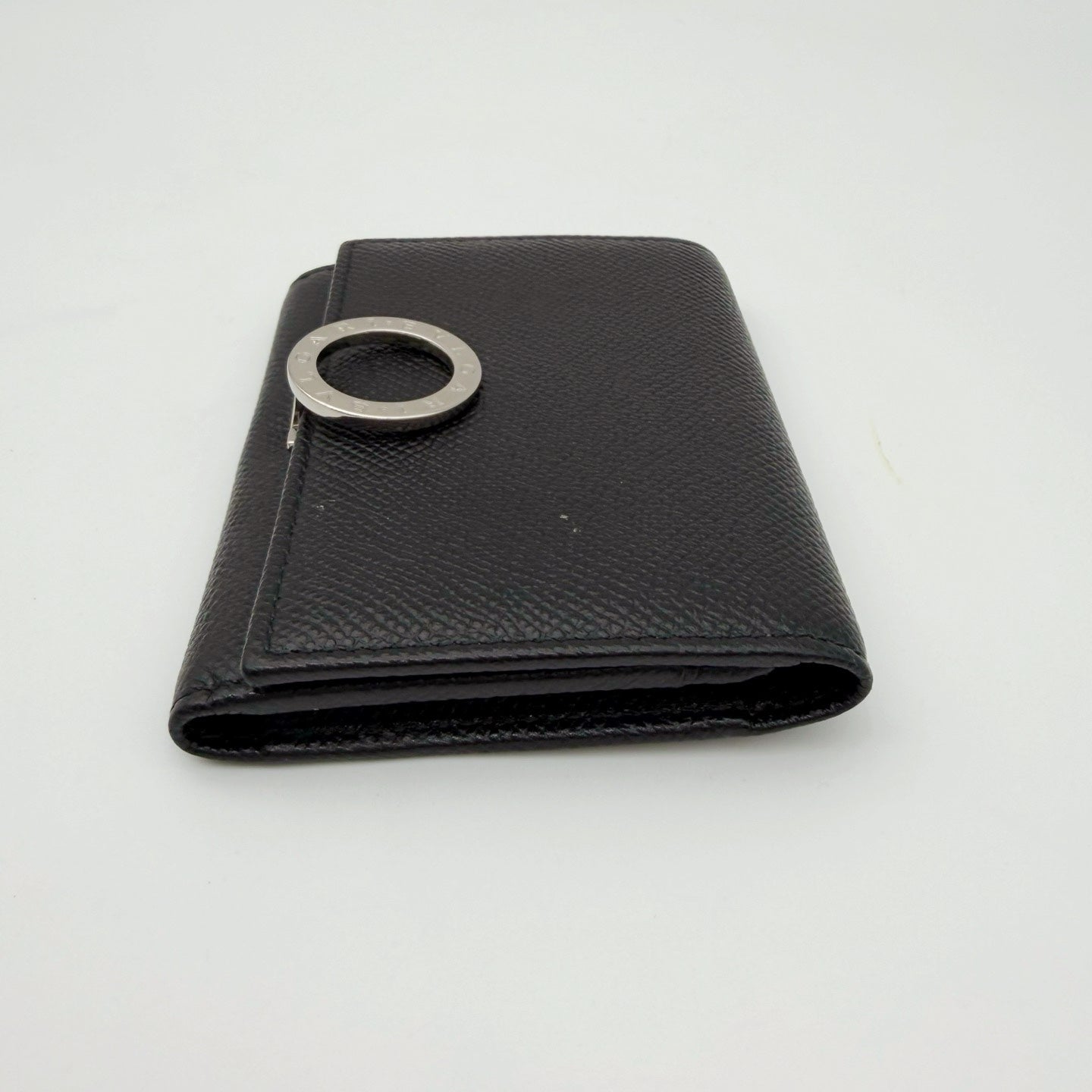 BVLGARI Black Leather Bi-Fold Wallet [Used]