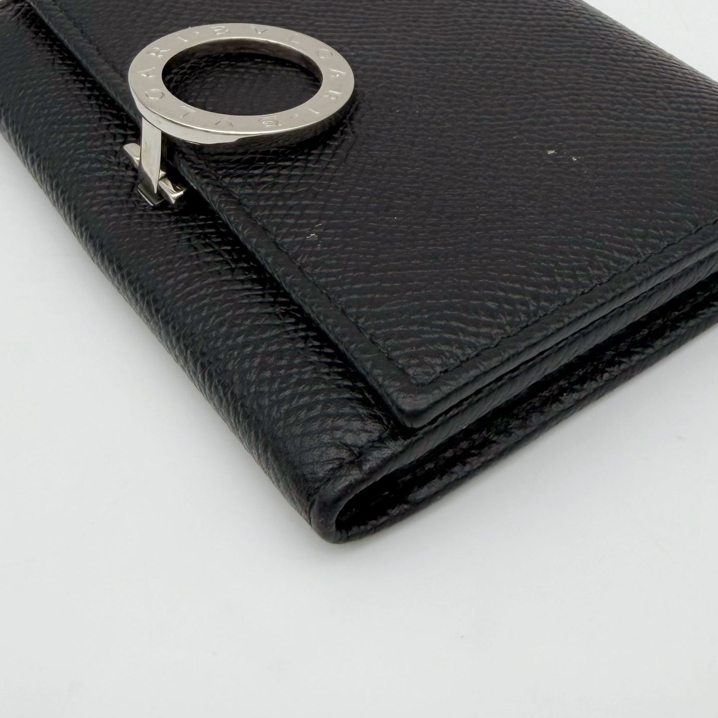 BVLGARI Black Leather Bi-Fold Wallet [Used]