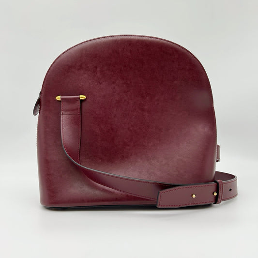 Cartier Bordeaux Leather Dome Shoulder Bag [Used]