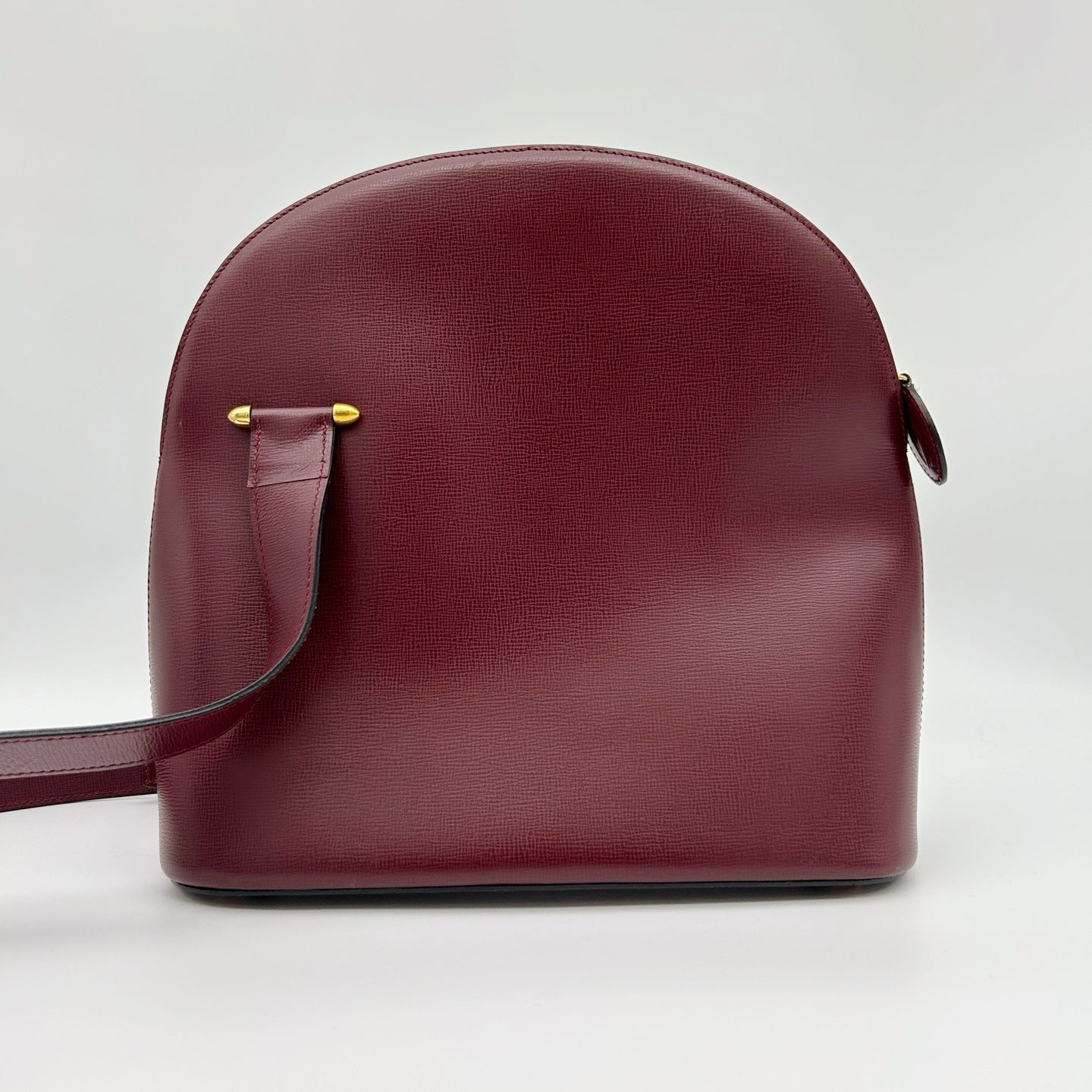 Cartier Bordeaux Leather Dome Shoulder Bag [Used]