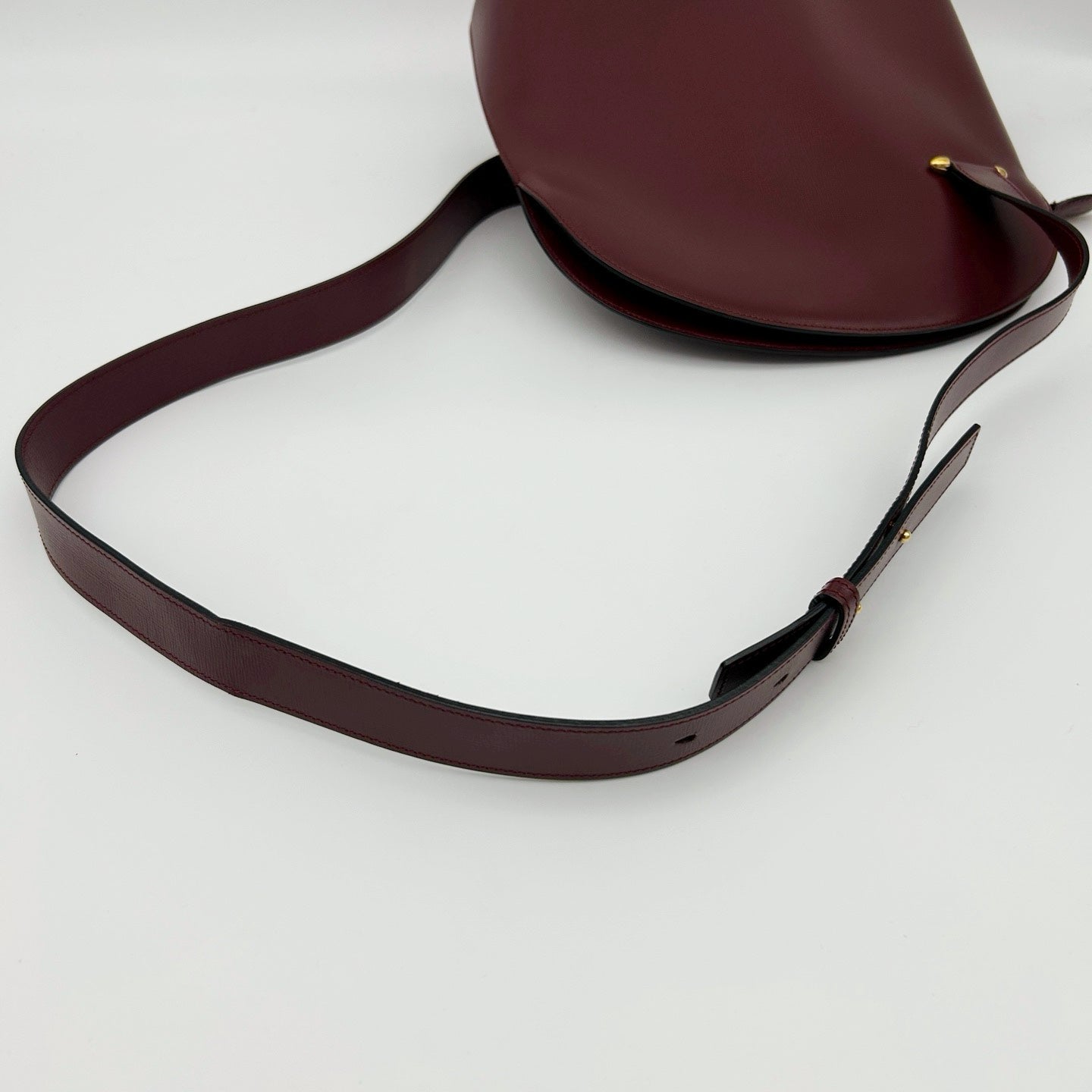 Cartier Bordeaux Leather Dome Shoulder Bag [Used]