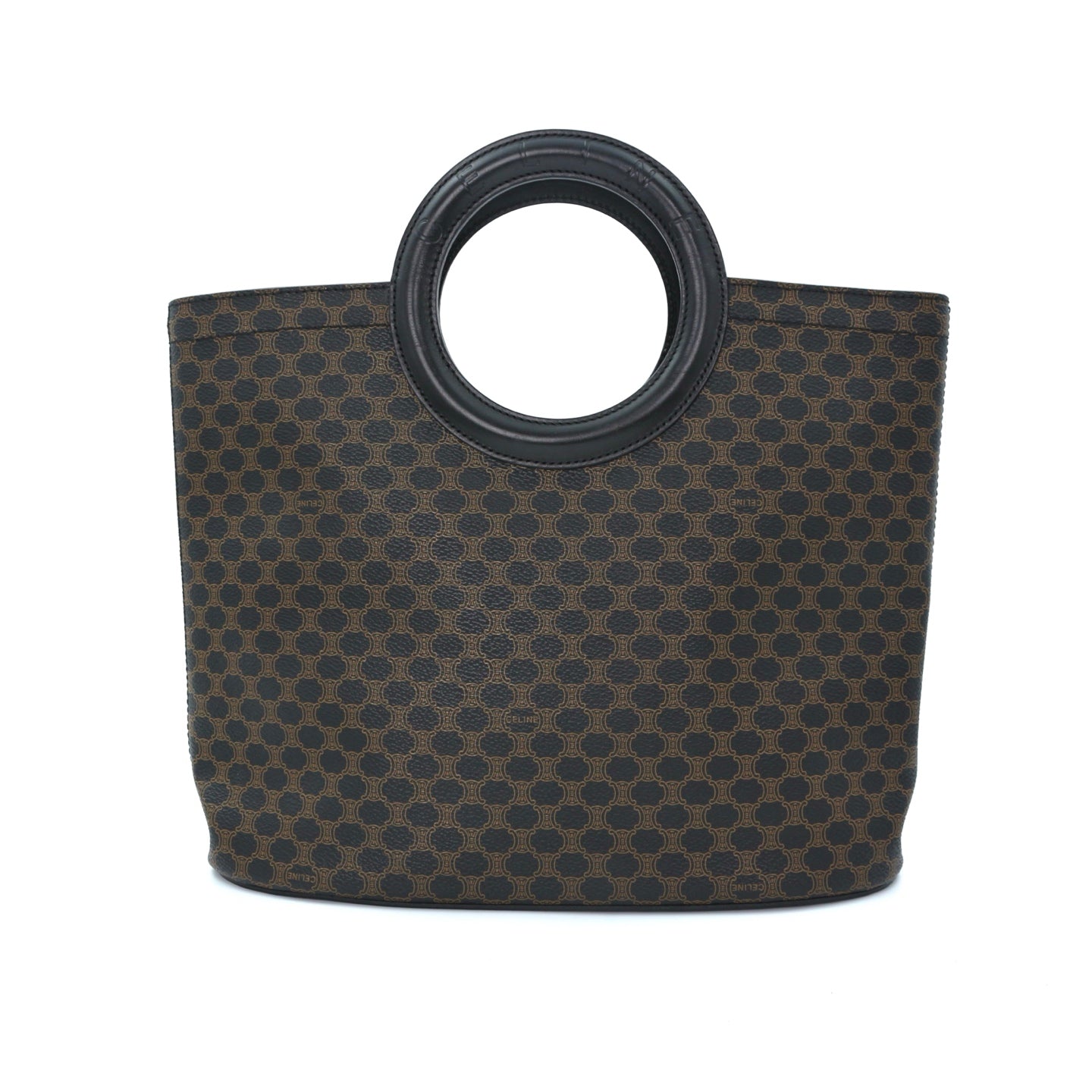 Celine Black Macadam Monogram Ring Handle Tote Bag [Used]