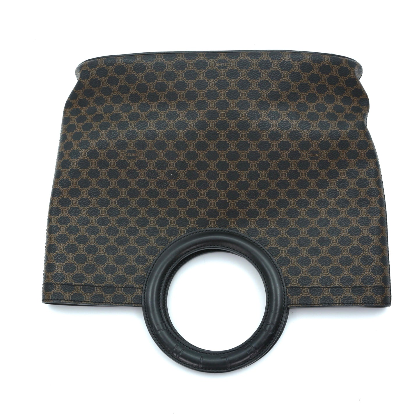 Celine Black Macadam Monogram Ring Handle Tote Bag [Used]