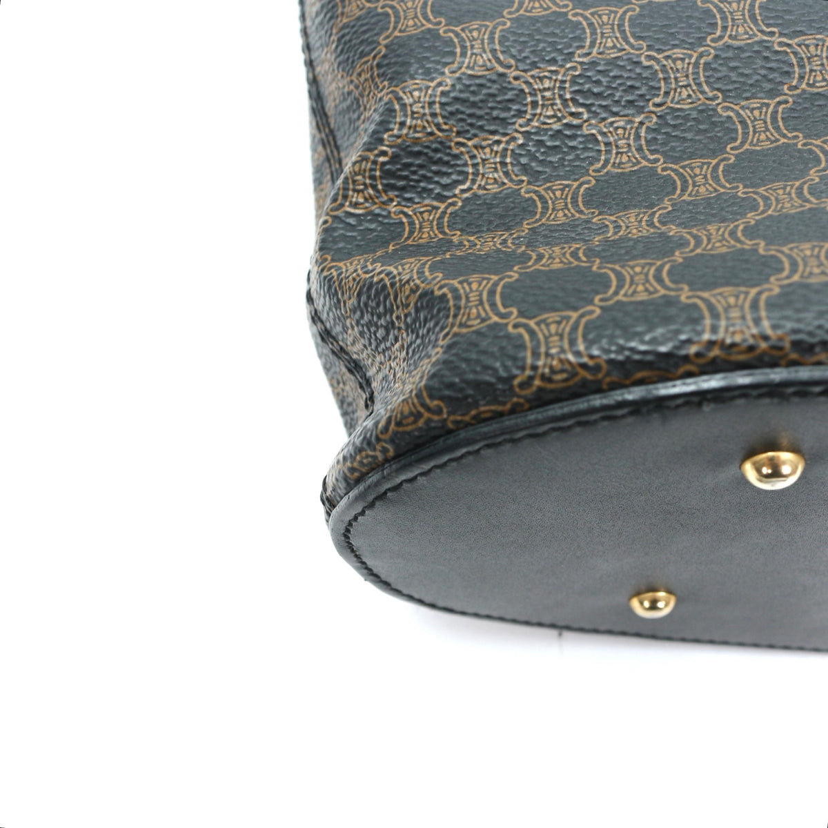 Celine Black Macadam Monogram Ring Handle Tote Bag [Used]