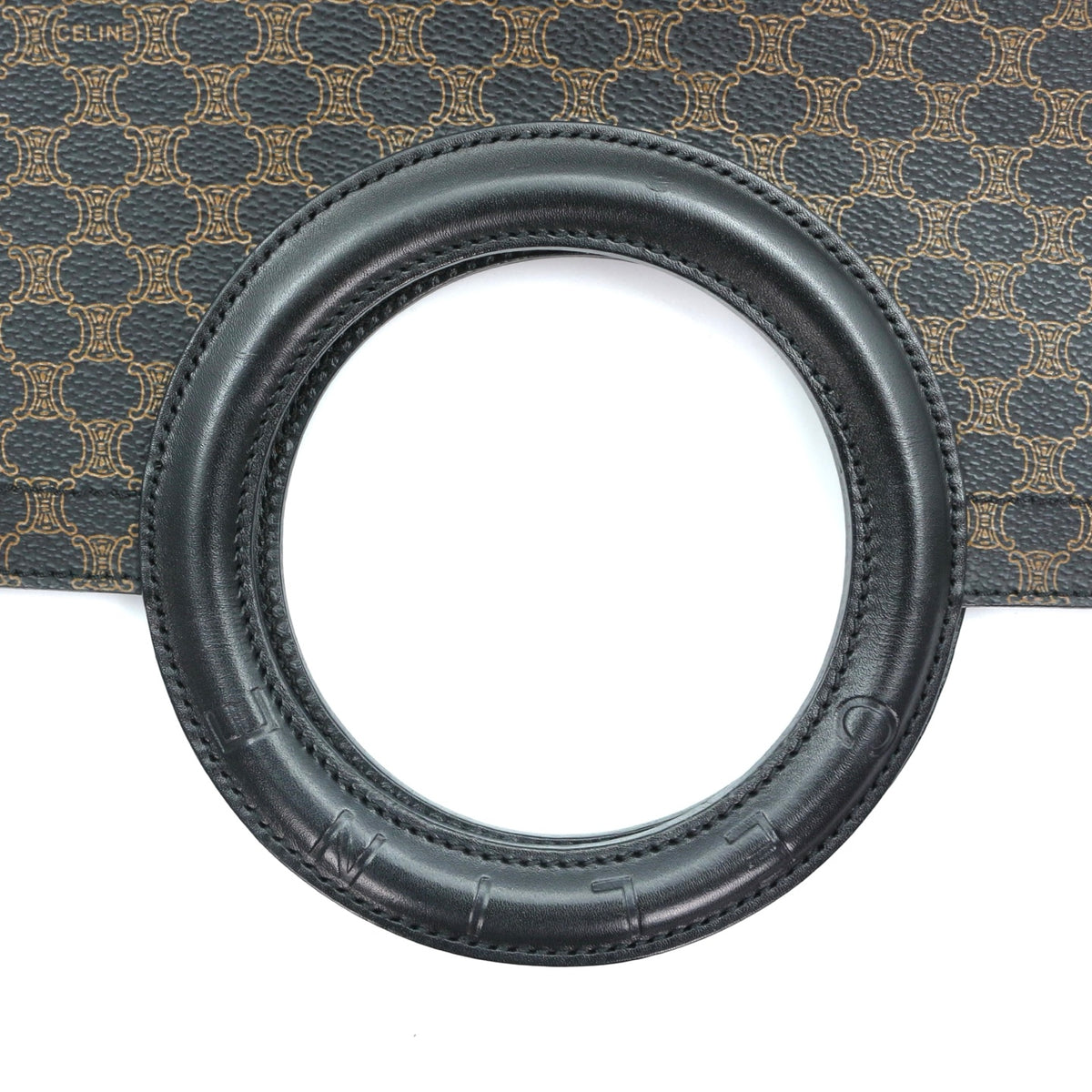 Celine Black Macadam Monogram Ring Handle Tote Bag [Used]