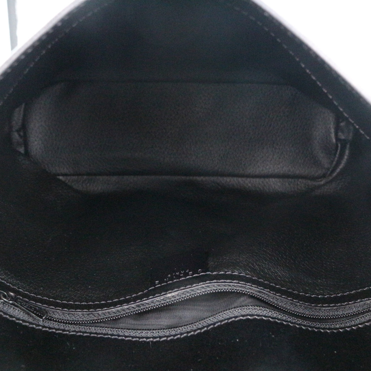 Celine Vintage Black Macadam Canvas Flap Shoulder Bag Gold Ring [Used]