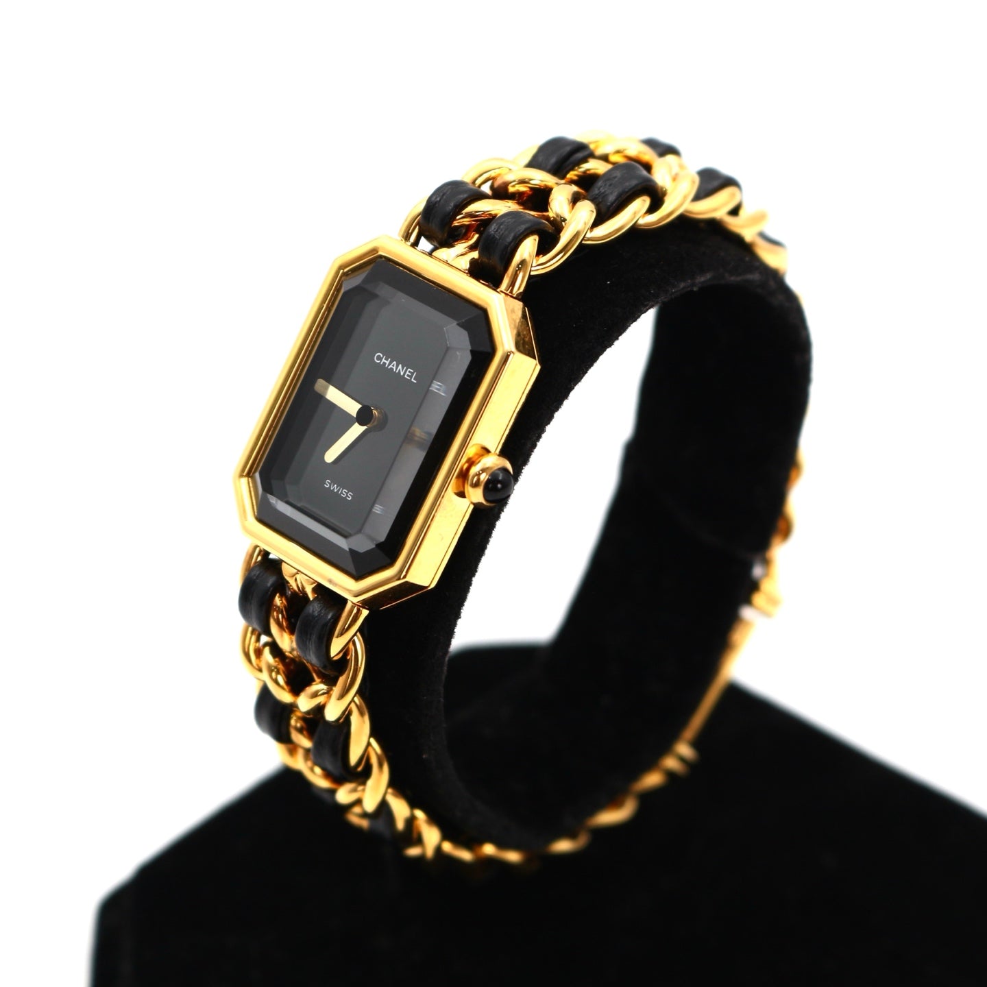 CHANEL Black & Gold Premiere L Watch [Used]