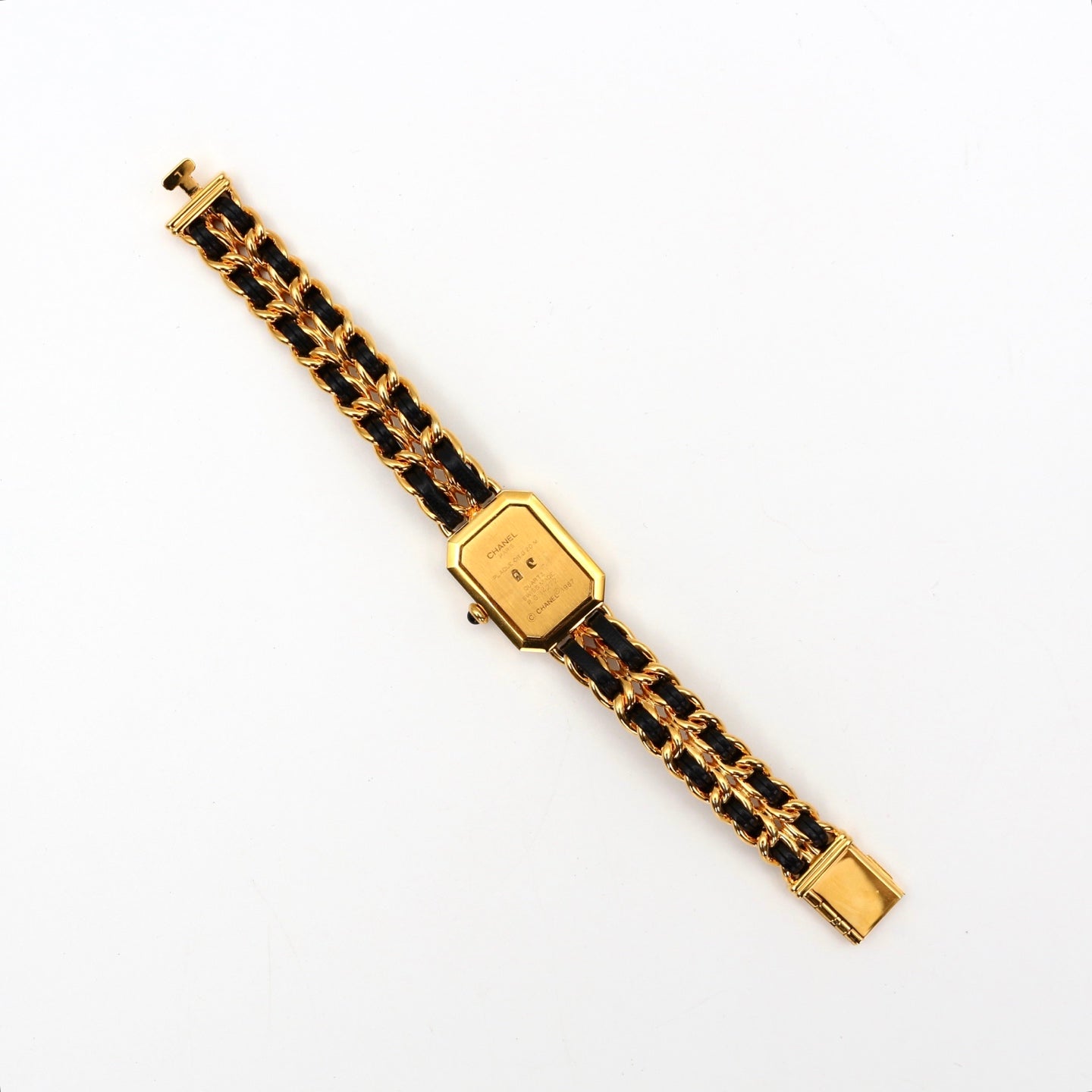 CHANEL Black & Gold Premiere L Watch [Used]