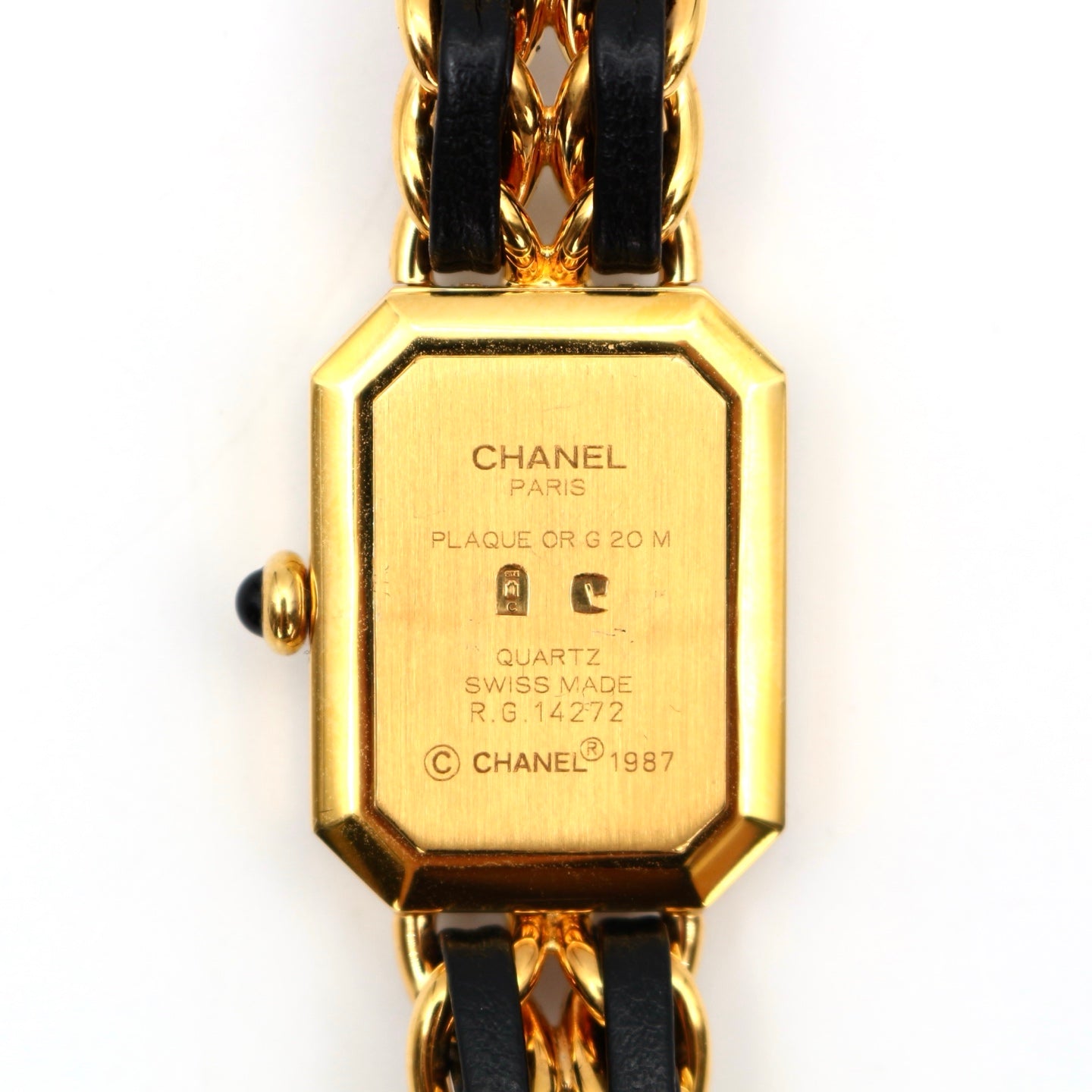 CHANEL Black & Gold Premiere L Watch [Used]