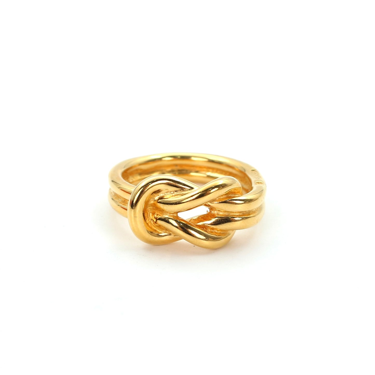 HERMÈS Gold Twisted Scarf Ring [Used]