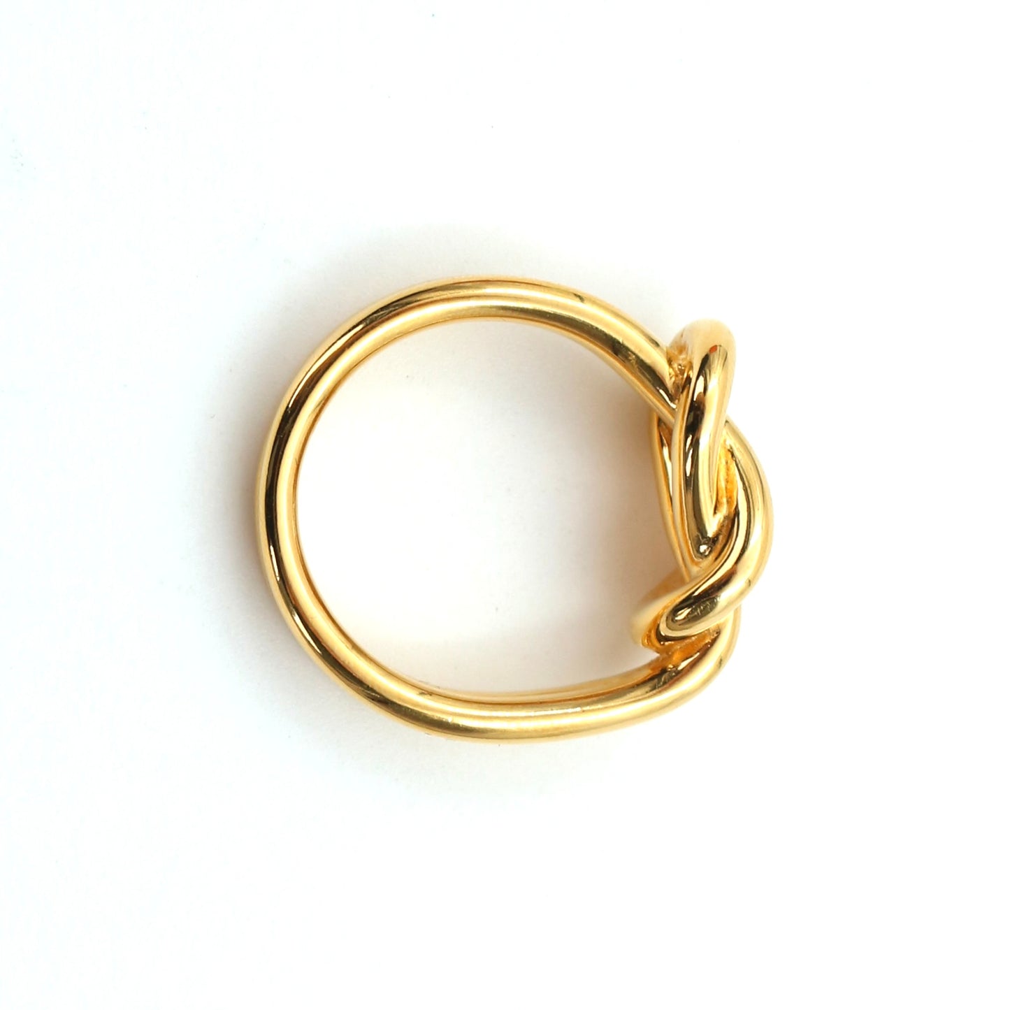 HERMÈS Gold Twisted Scarf Ring [Used]