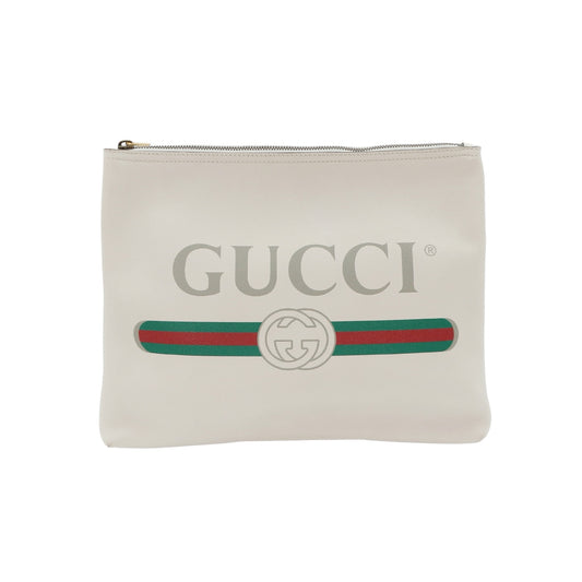 Gucci Pearl White Clutch Bag [Used]