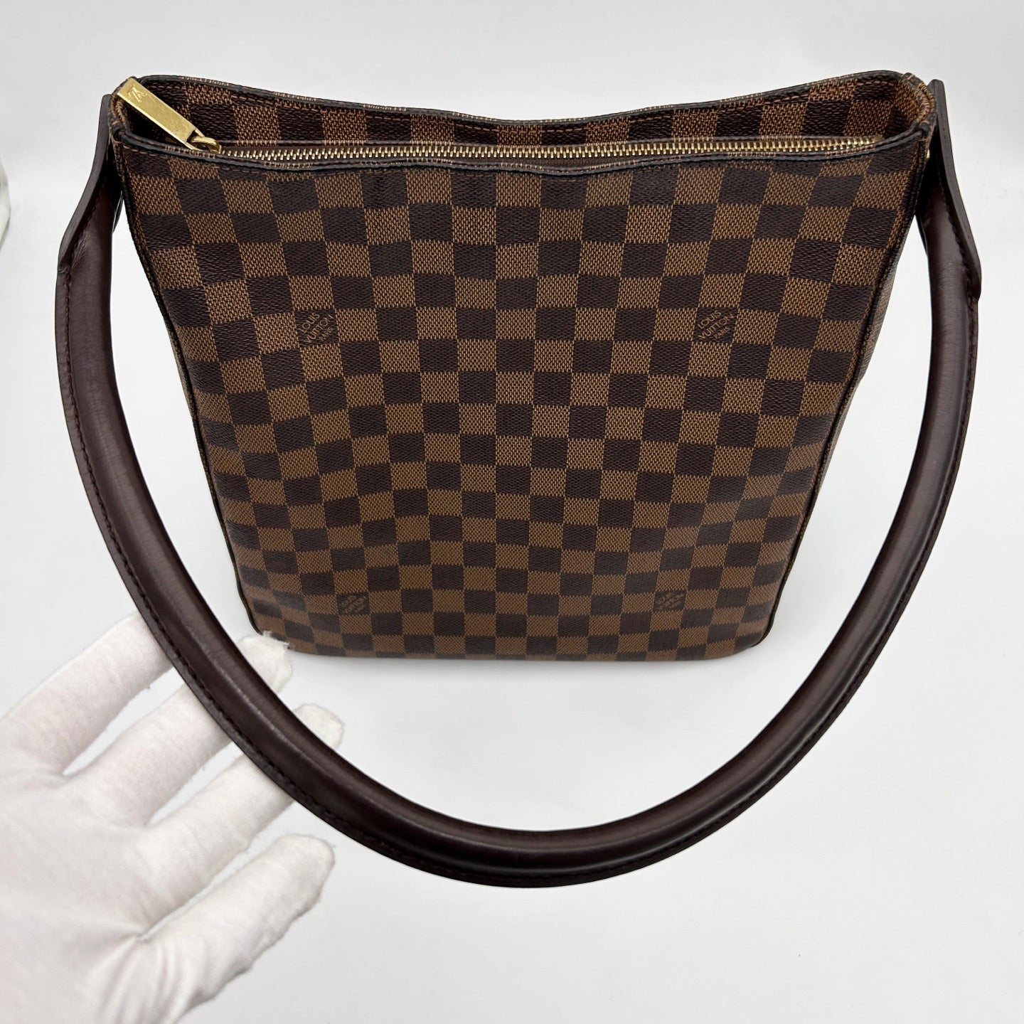LOUIS VUITTON Damier Ebene Looping Tote Bag [Used]