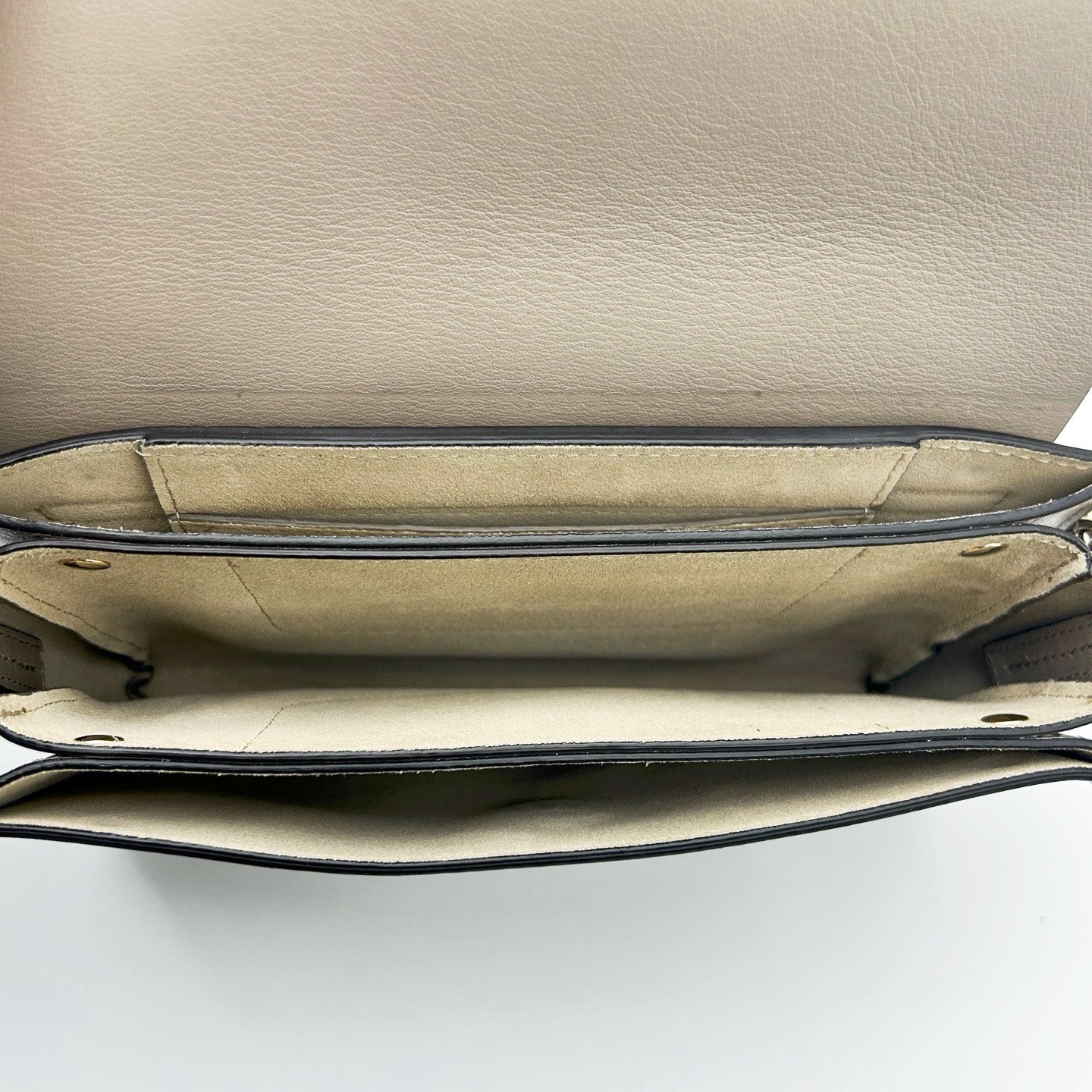 Chloé Faye Motty Grey Suede & Leather Shoulder Bag [Used]