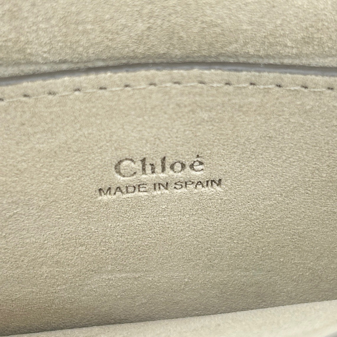 Chloé Faye Motty Grey Suede & Leather Shoulder Bag [Used]