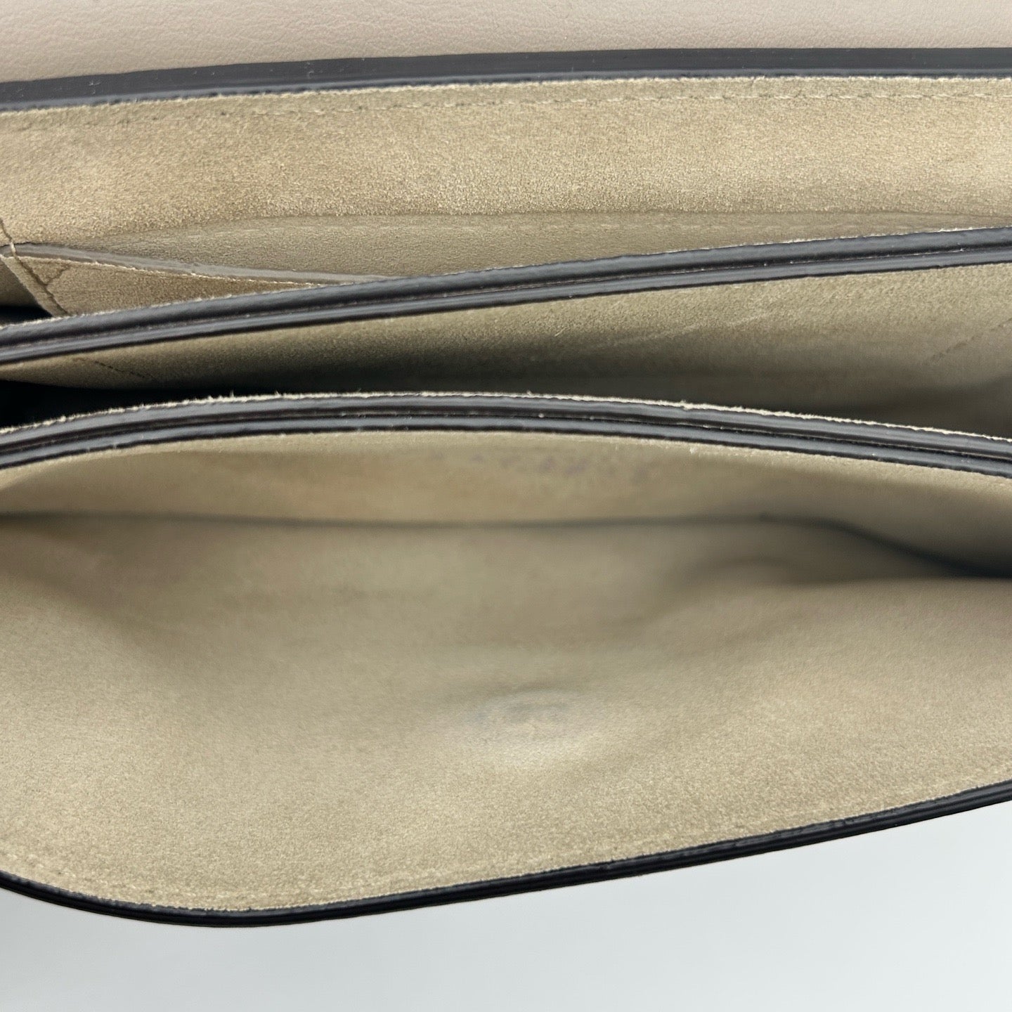 Chloé Faye Motty Grey Suede & Leather Shoulder Bag [Used]