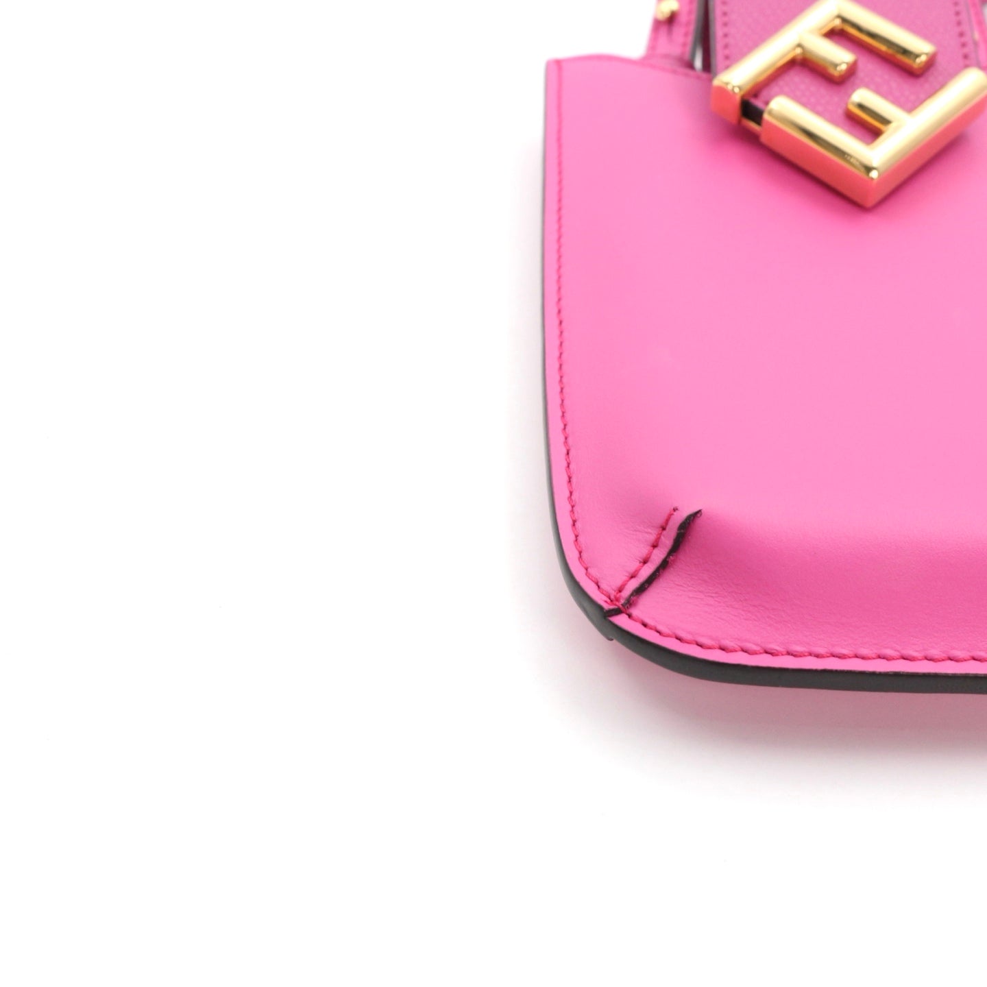 FENDI FF Diamond Leather Phone Pouch Pink [Unused]