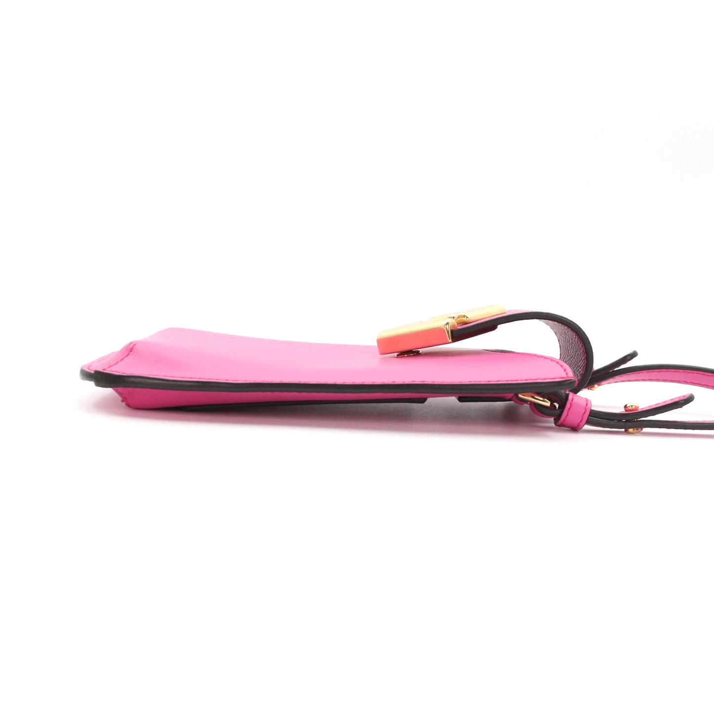 FENDI FF Diamond Leather Phone Pouch Pink [Unused]