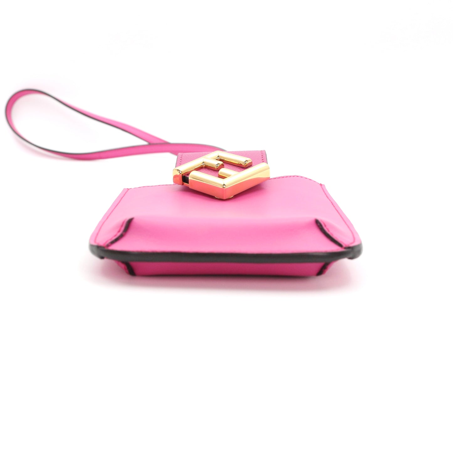 FENDI FF Diamond Leather Phone Pouch Pink [Unused]
