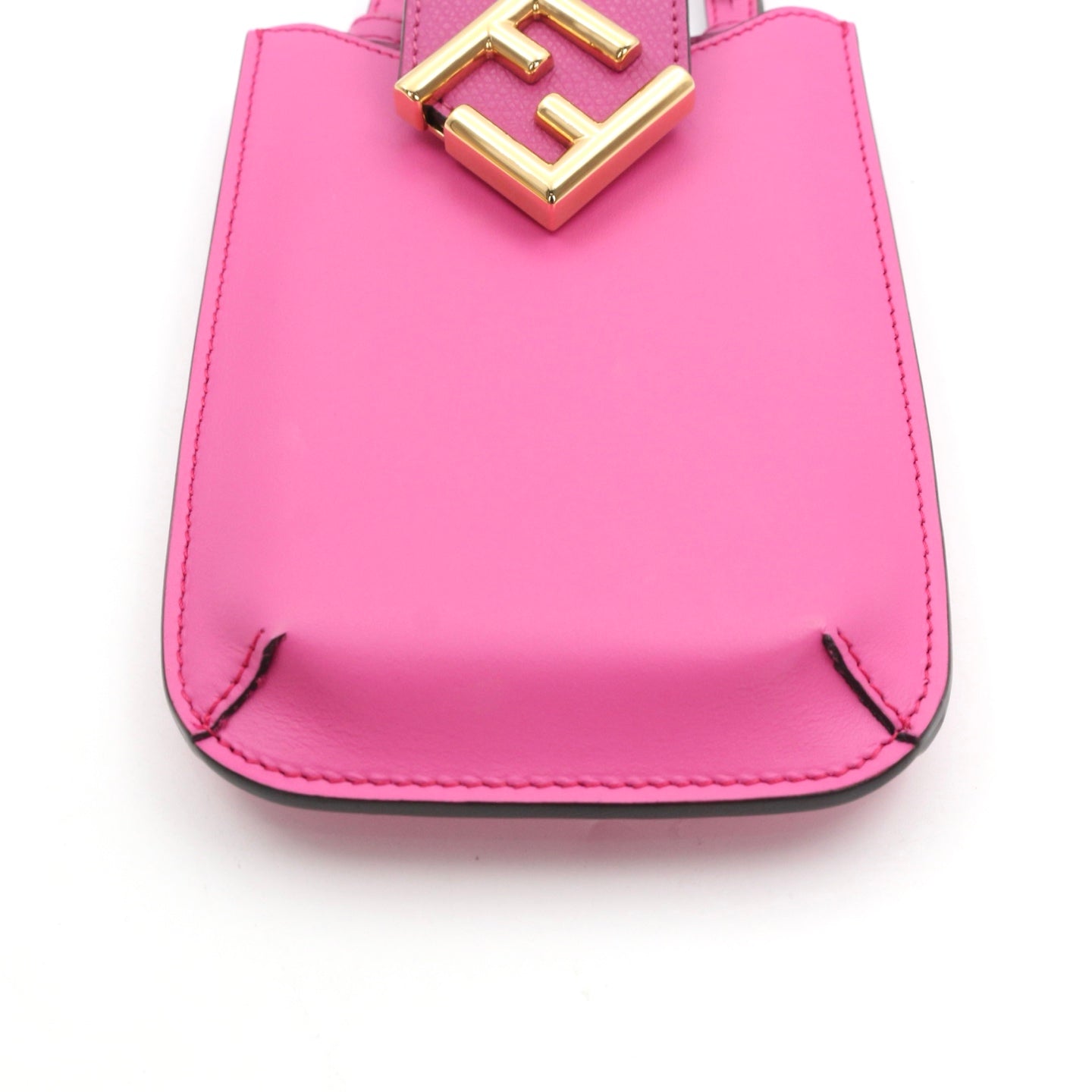 FENDI FF Diamond Leather Phone Pouch Pink [Unused]